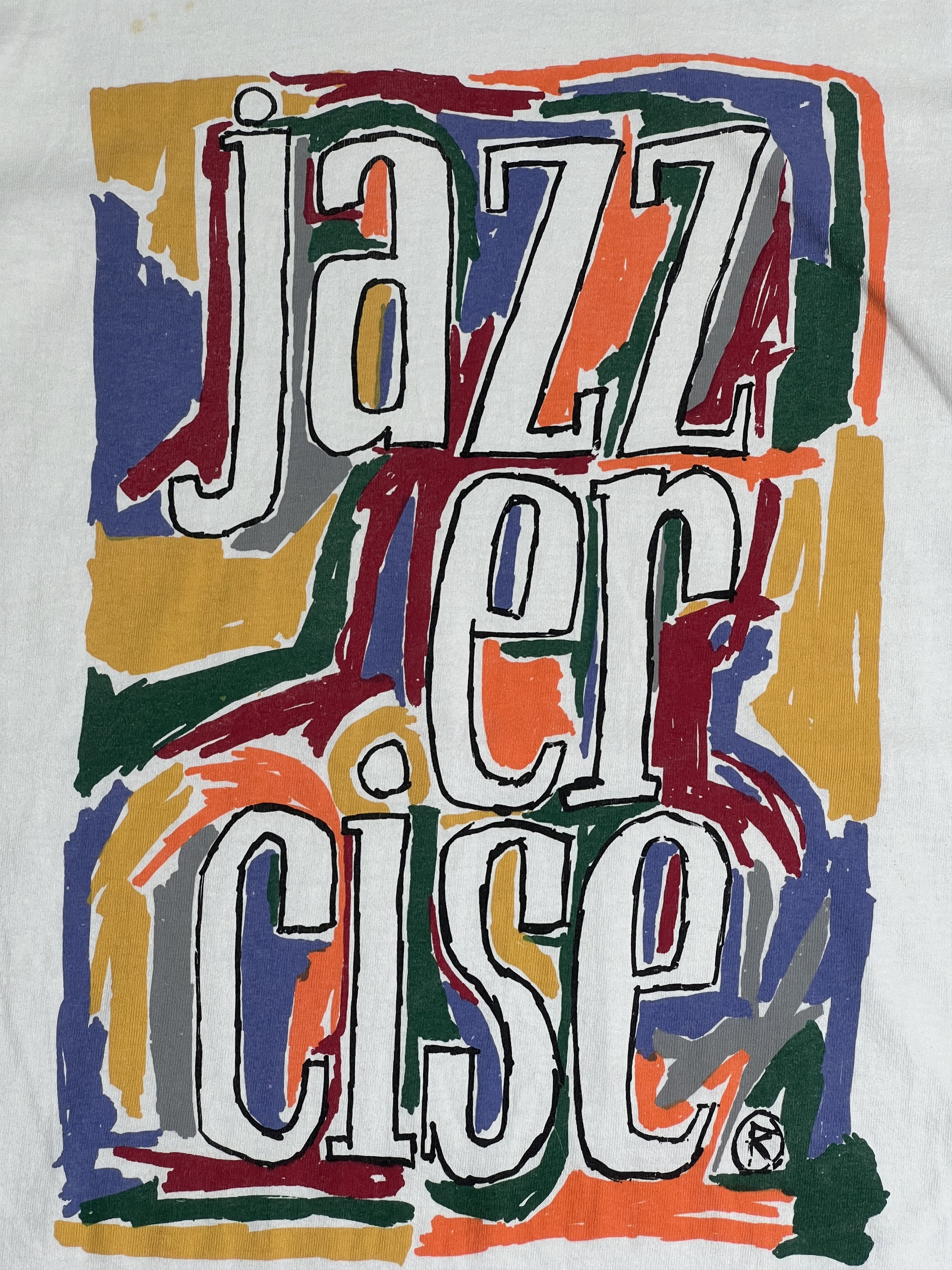 Vintage Vintage 90s Jazzercise Pop Art Graphic Tee (XL) GTME549 Size US XXL / EU 58 / 5 - 2 Thumbnail