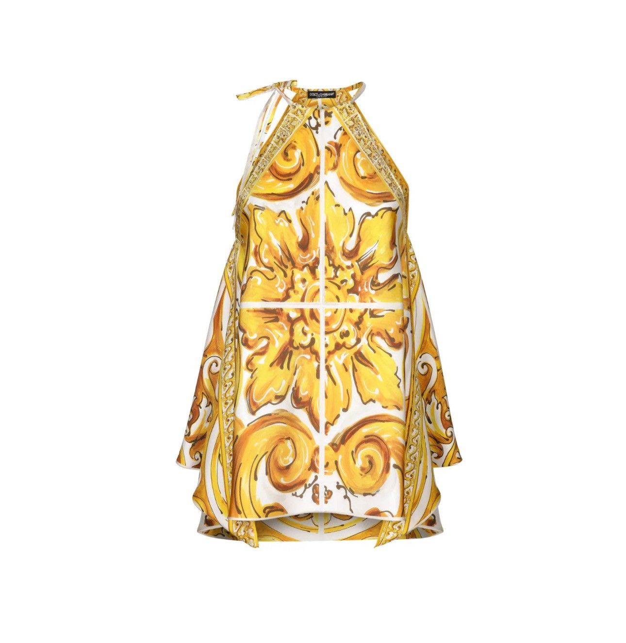 Dolce & Gabbana Dolce & Gabbana Majolica-print halterneck top Size M / US 6-8 / IT 42-44 - 1 Thumbnail