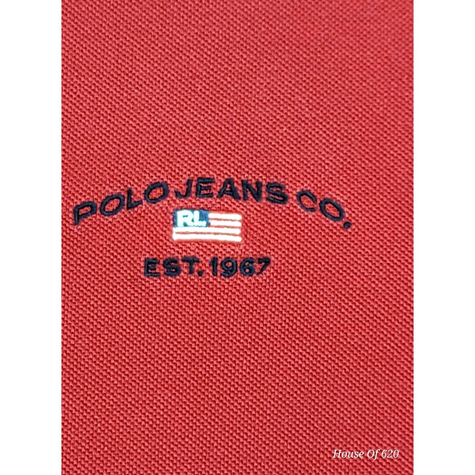 Vintage Polo Jeans Co. Ralph Lauren Polo Shirt Red Logo Mens XL Size US XL / EU 56 / 4 - 4 Thumbnail