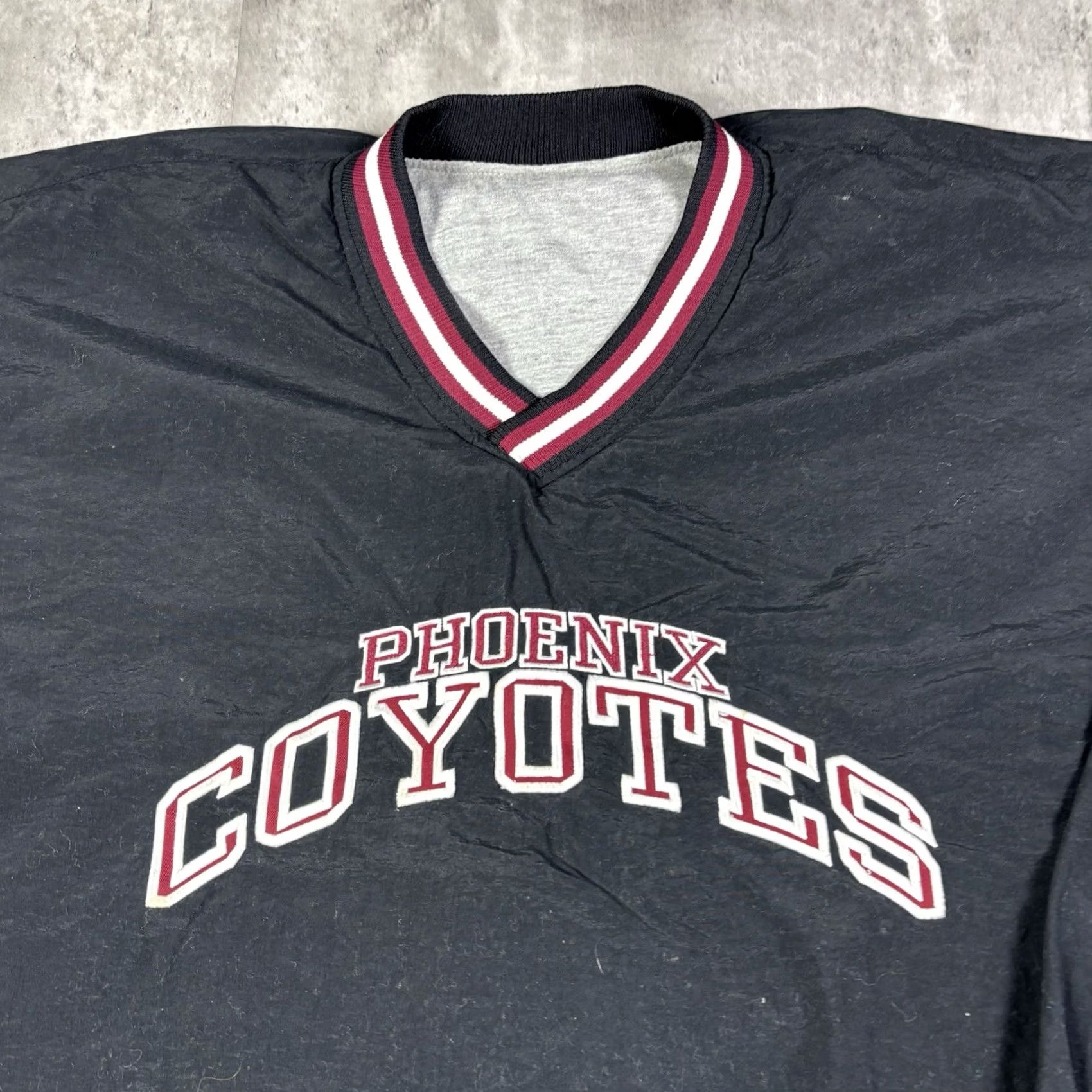 Starter VINTAGE 90s Phoenix Coyotes Starter Windbreaker Jacket 2XL Black Nylon Zip Size US XXL / EU 58 / 5 - 4 Thumbnail