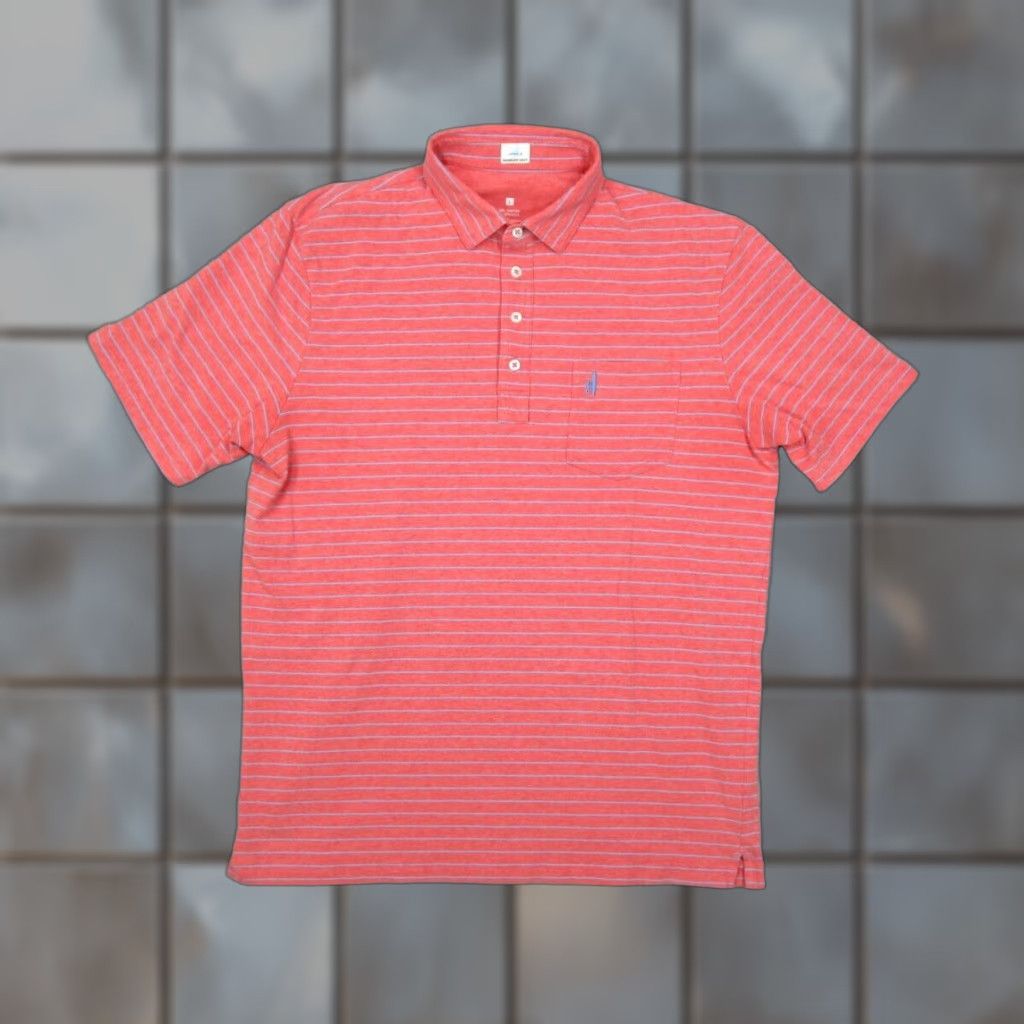 johnnie-O johnnie-O Shirt Mens Large Red Neese Polo Hangin Pullover Fiesta Beach Golf Logo Striped Activewear Casual Travel Workwear Size US L / EU 52-54 / 3 - 1 Thumbnail