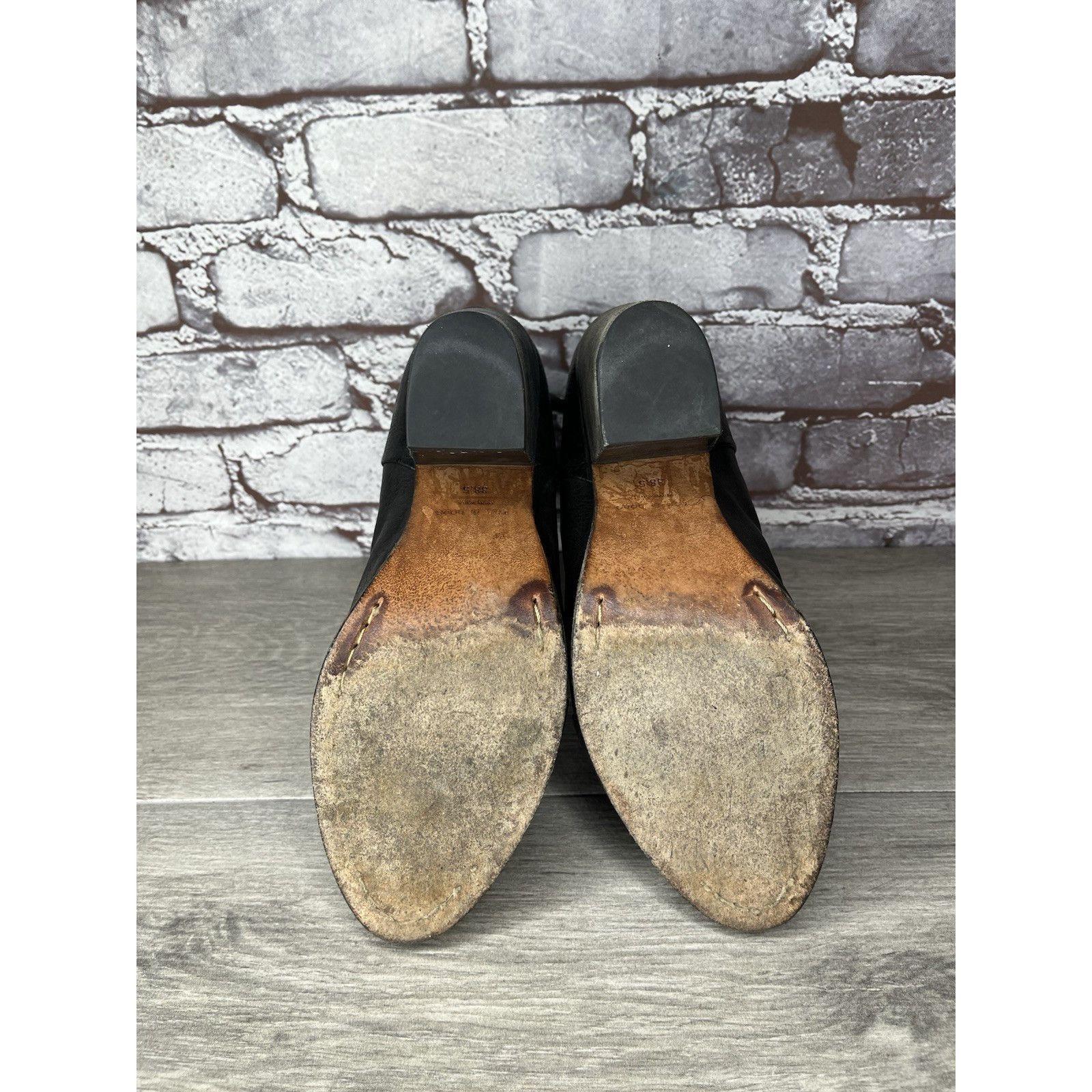 Rag & Bone Rag Bone Newbury Black Leather Stacked Heel Ankle Booties Wo Size US 8 / IT 38 - 18 Thumbnail