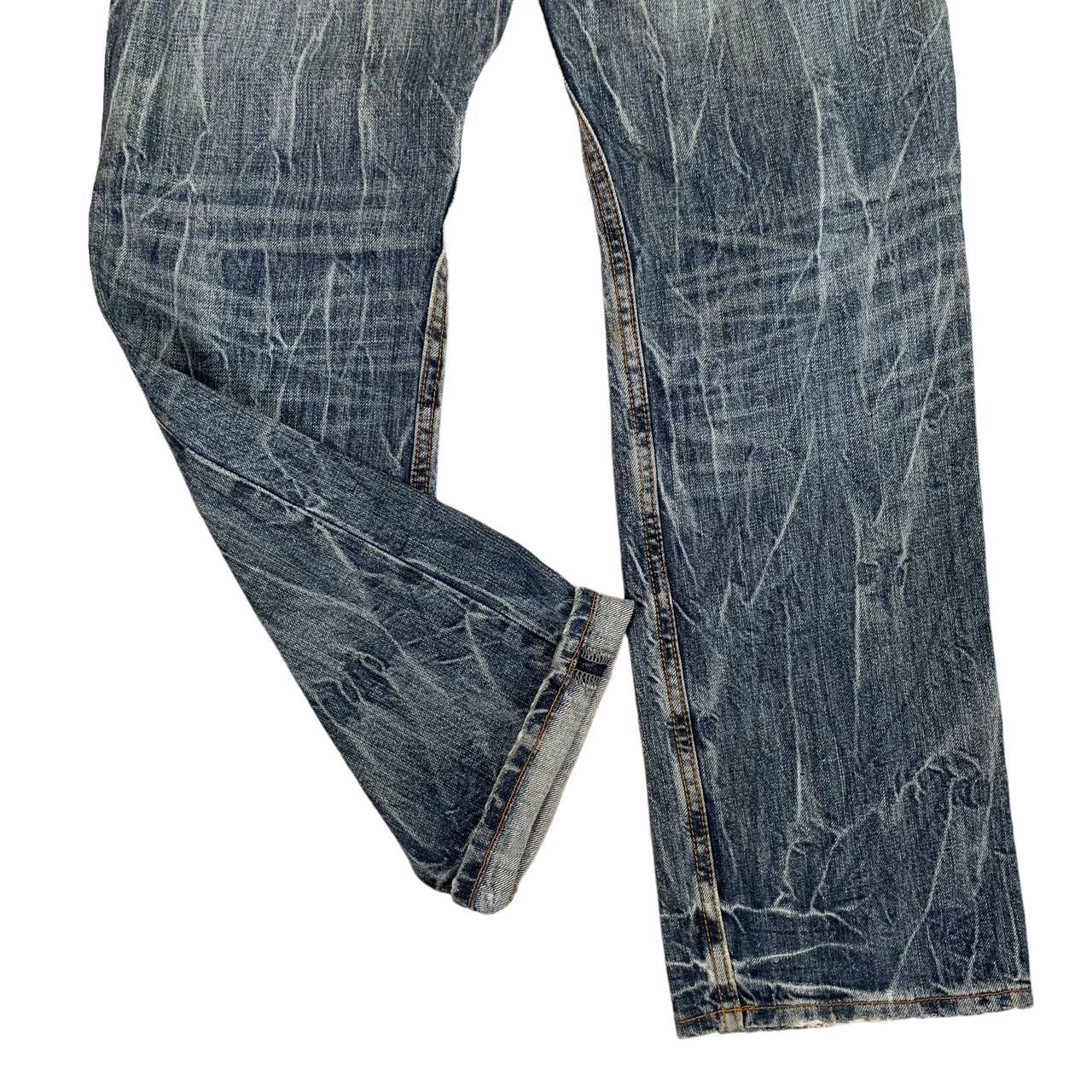 Japanese Brand × PPFM Japanese Brand Zipper Lightning Jeans Distressed Jeans Size US 27 - 7 Thumbnail