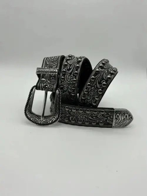 Other Gothic Studded Belt (cement gray) Size ONE SIZE - 1 Thumbnail