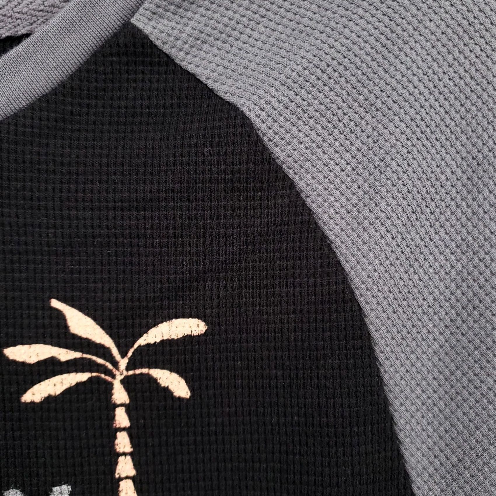Hurley Hurley T-Shirt Mens S Small Black Aloha Long Sleeves Waffle-Knit Surf Pullover Size US S / EU 44-46 / 1 - 6 Thumbnail