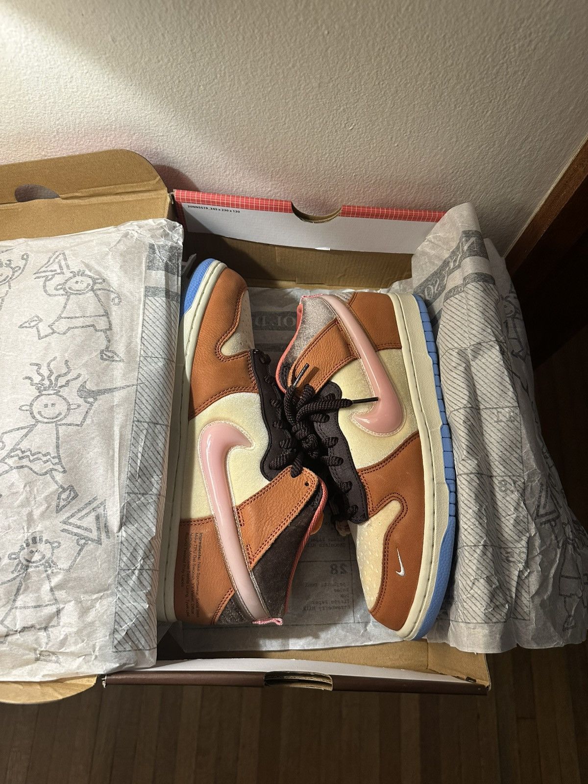 Nike × Social Status Nike/Social Status Dunk Chocolate Milk Size US 8.5 / EU 41-42 - 1 Thumbnail