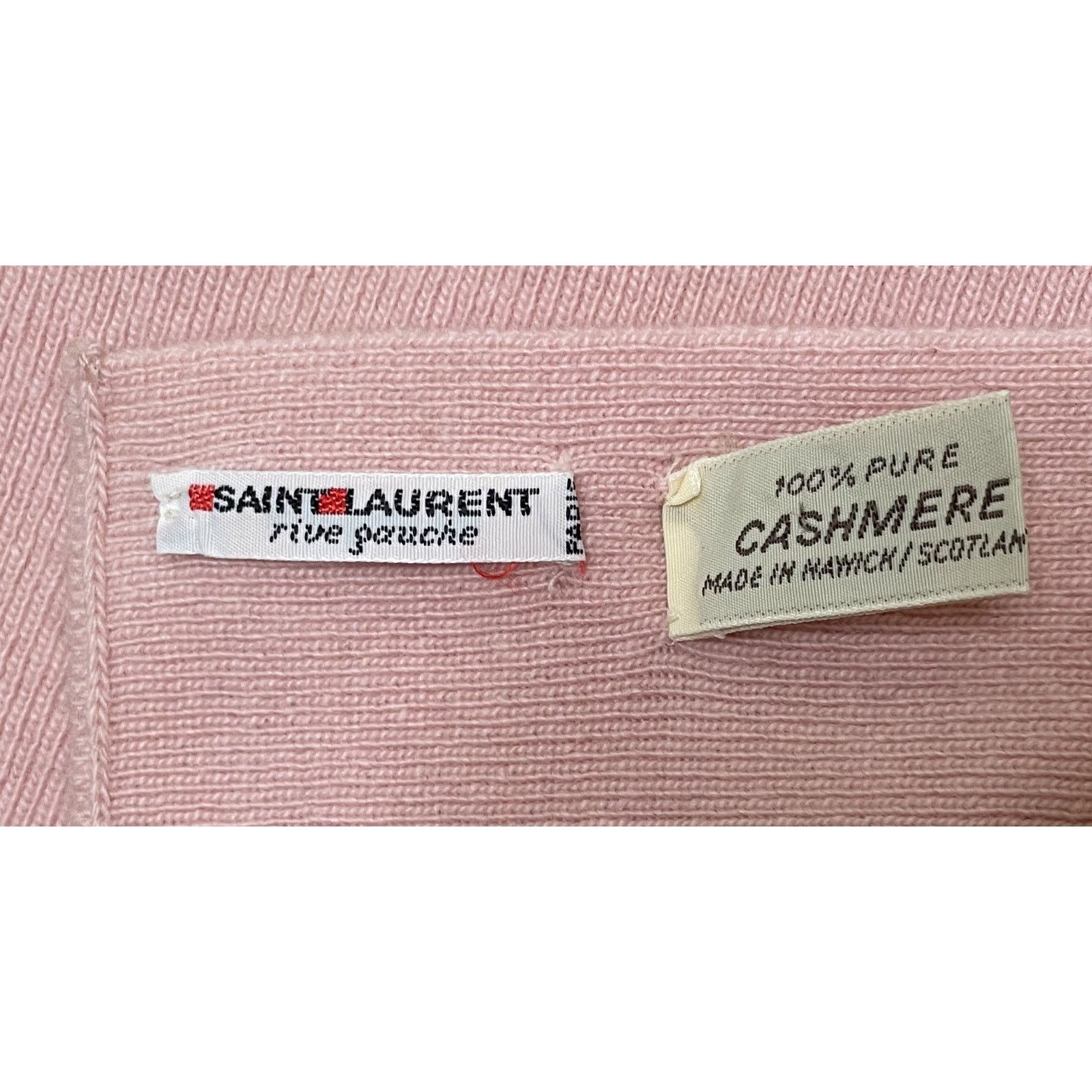 Yves Saint Laurent Vintage Saint Laurent Rive Gauche Pink Scarf Wrap Scotland Size ONE SIZE - 4 Thumbnail