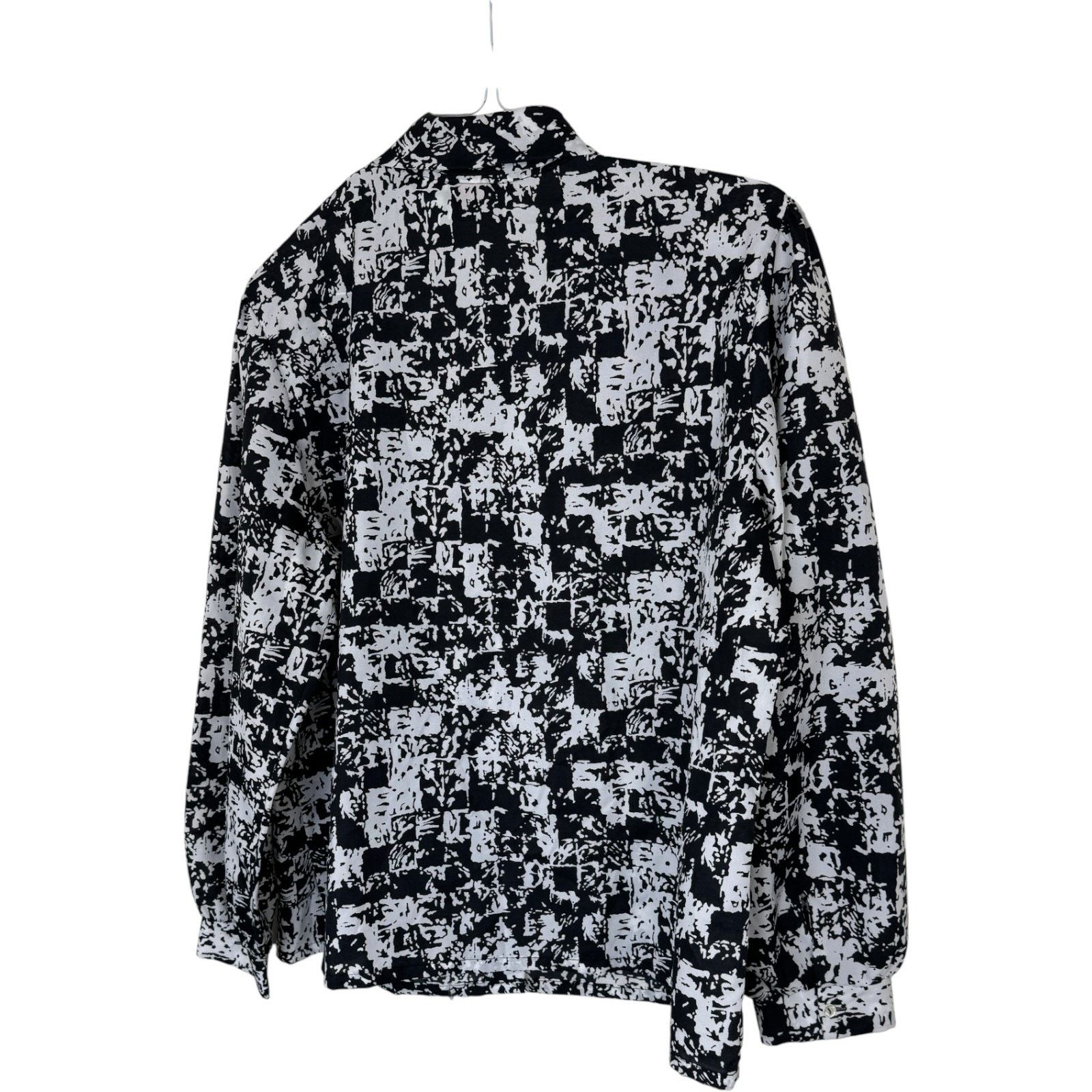 Other Jonquil by Judy Bond Blouse 22W 42 Plus Size Black White Size XXL / US 16-18 / IT 52-54 - 13 Thumbnail