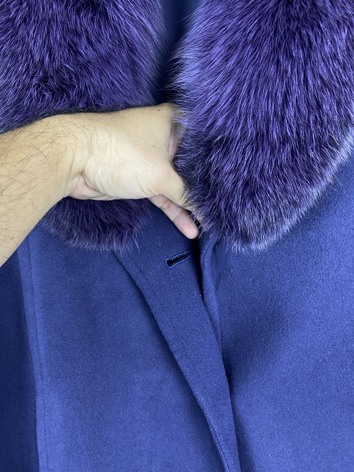 Vintage Rare‼️ Vtg Caverni Gramigni Wool Coat Fox Fur Shawl Collar Size M / US 6-8 / IT 42-44 - 6 Thumbnail