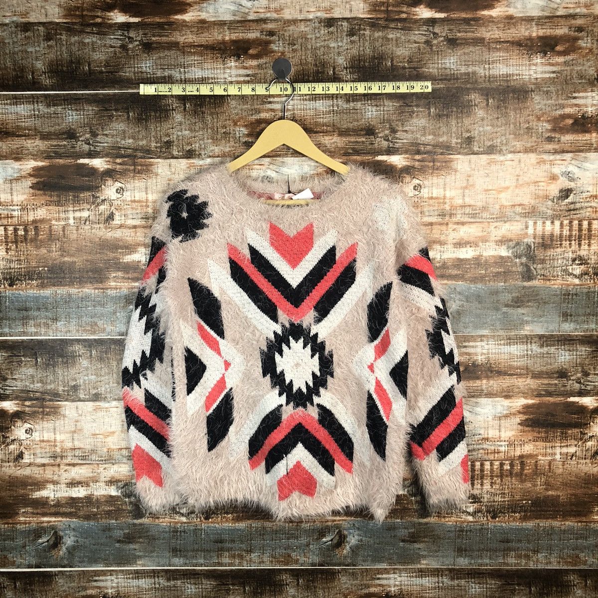 Vintage Chille Anap Pink mohair navajo Knitwear #A1879 Size S / US 4 / IT 40 - 1 Thumbnail