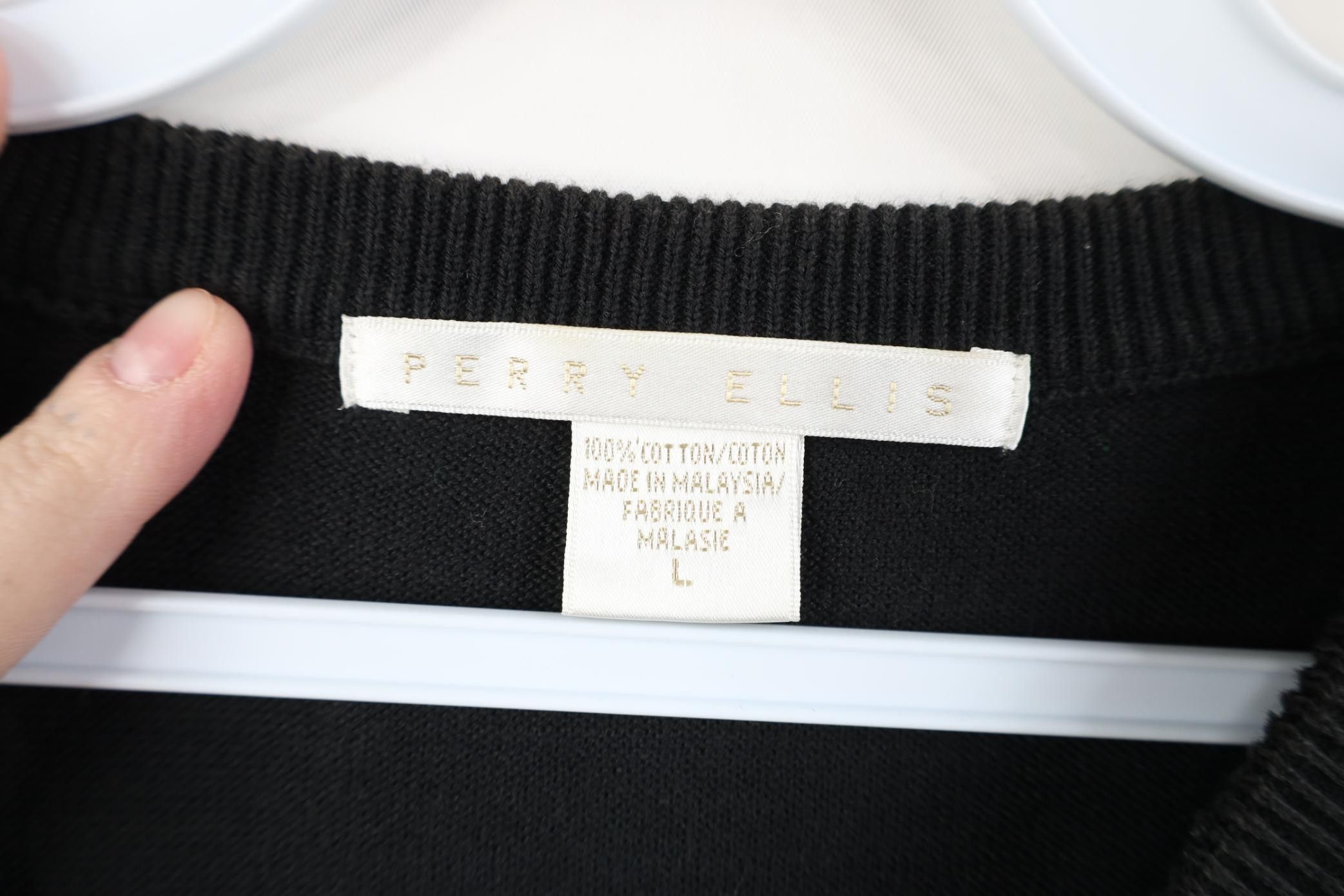 Vintage Vintage 90s Streetwear Diamond Knit Sweater Vest Black Size US L / EU 52-54 / 3 - 7 Thumbnail
