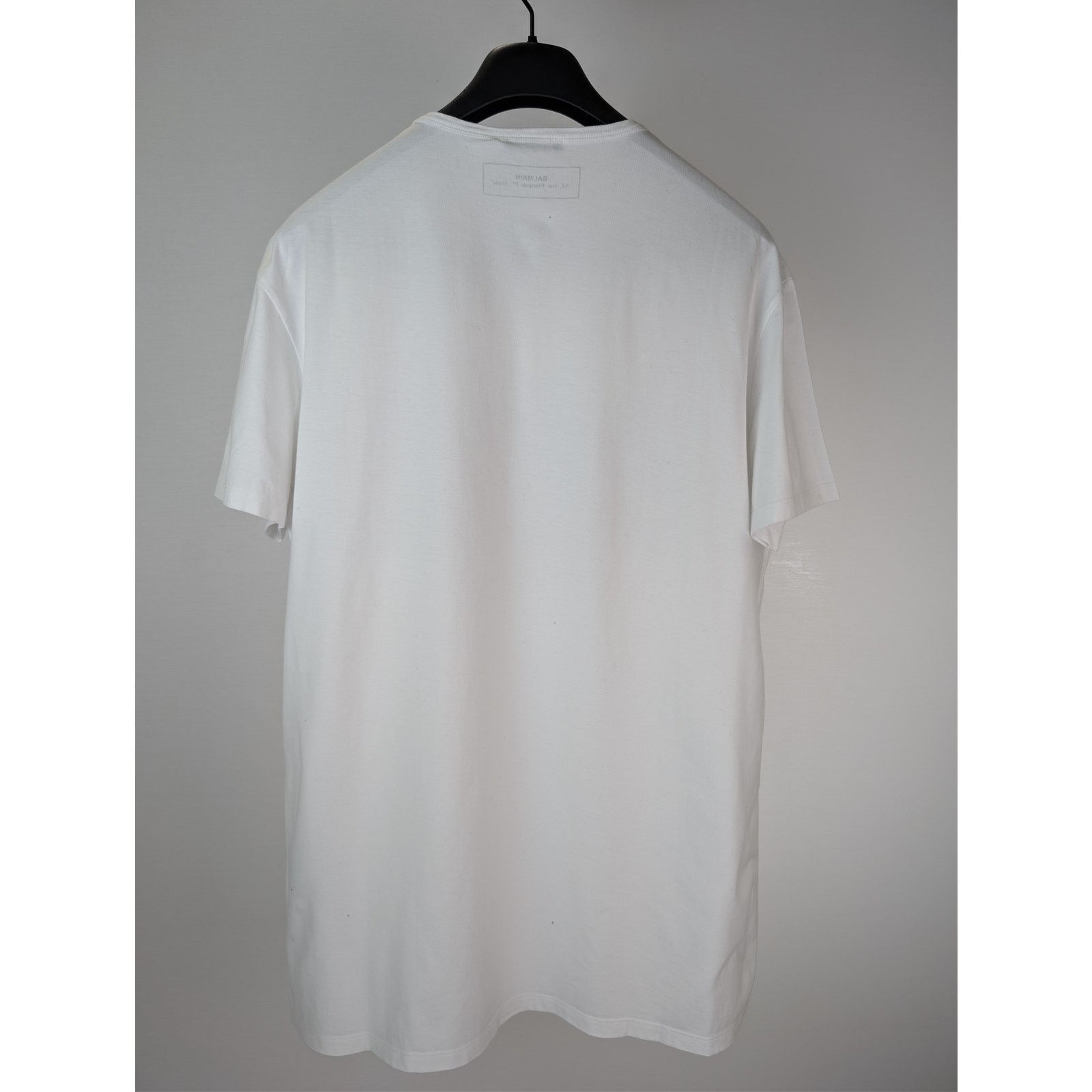Balmain o1rshd1 Dangerous Print Cotton Crewneck T-Shirt in White Size US S / EU 44-46 / 1 - 17 Thumbnail