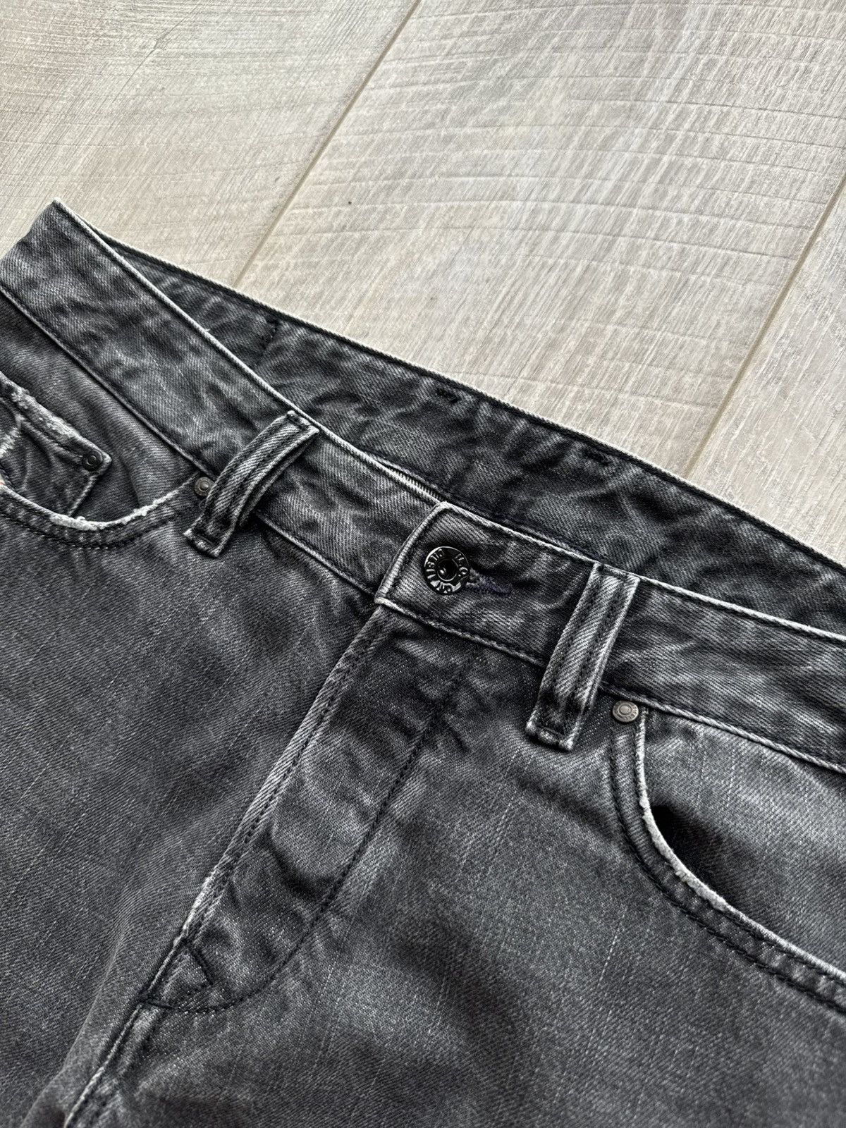 Diesel Diesel Biker Paint Drip Slim Fit Distressed Jeans Denim Size US 31 - 6 Thumbnail