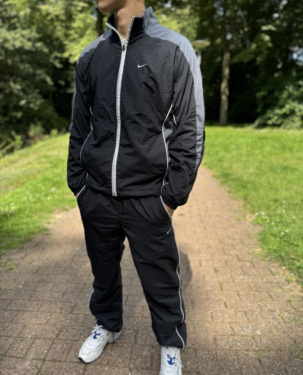 Nike Nike Tracksuit Swoosh Y2K Black Street Style Size US S / EU 44-46 / 1 - 1 Thumbnail