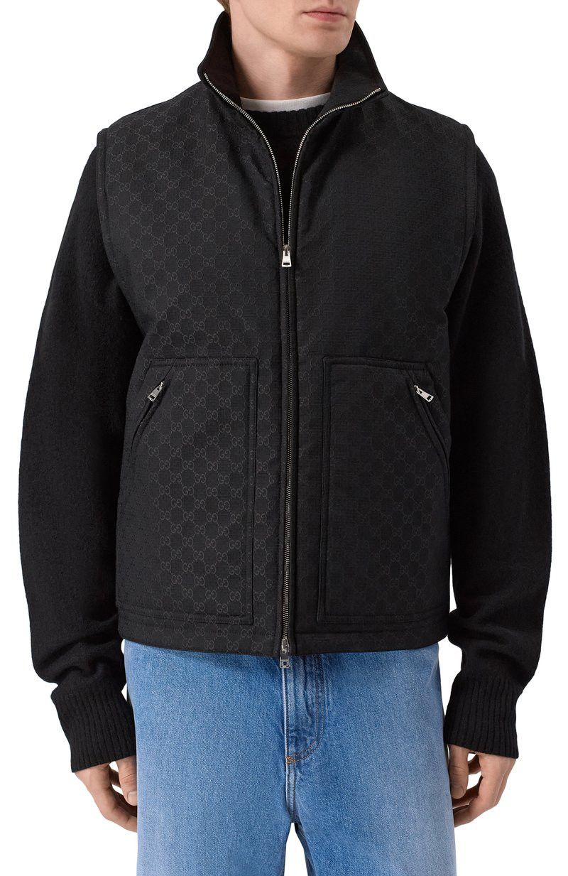 Gucci o1la5ras0626 GG Cotton Ripstop Gilet Vest in Black Size US S / EU 44-46 / 1 - 3 Thumbnail