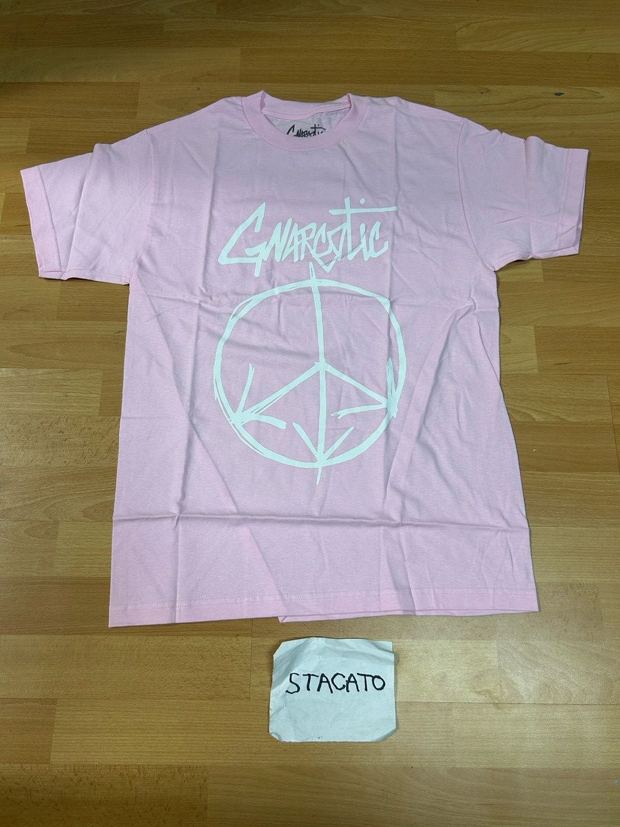 Gnarcotic × Rap Tees Gnarcotic Lil Gnar Peace Sign Tee Pink, Size US M / EU 48-50 / 2 - 1 Thumbnail