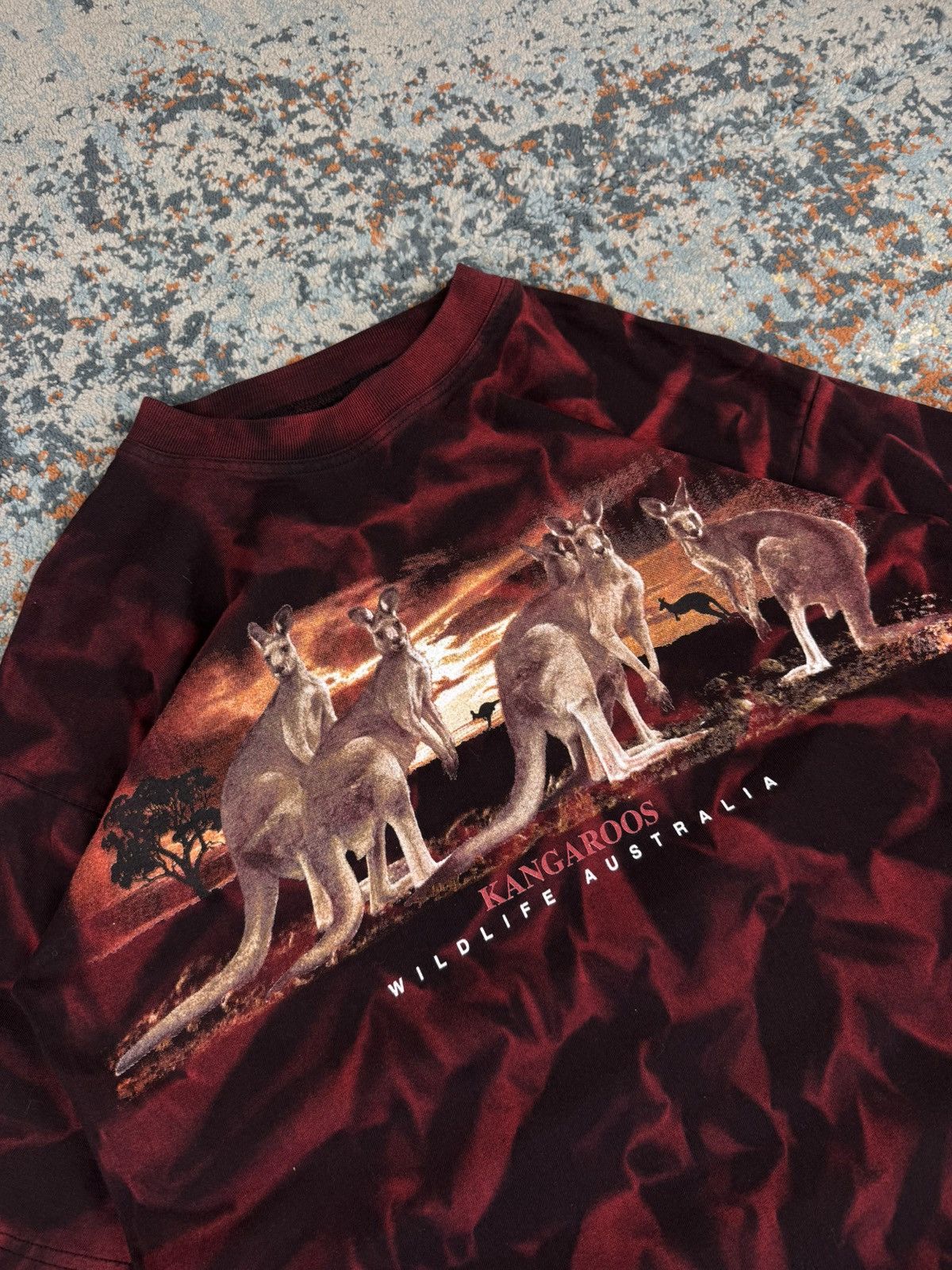 Vintage Vintage 90s Australia kangaroo animal graphic tee tie dye Size US L / EU 52-54 / 3 - 4 Thumbnail