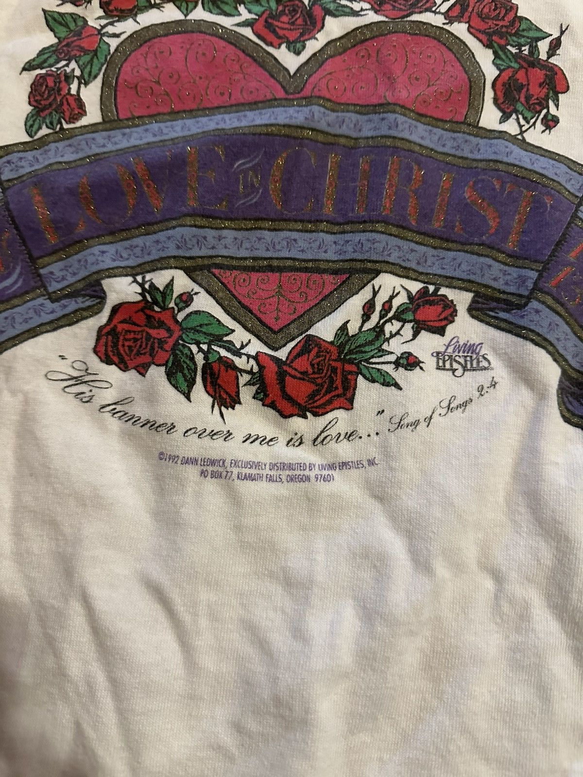 Ed Hardy Vintage 1992 single stitch NOUVELLE amour ed hardy tee shirt Size US L / EU 52-54 / 3 - 3 Thumbnail