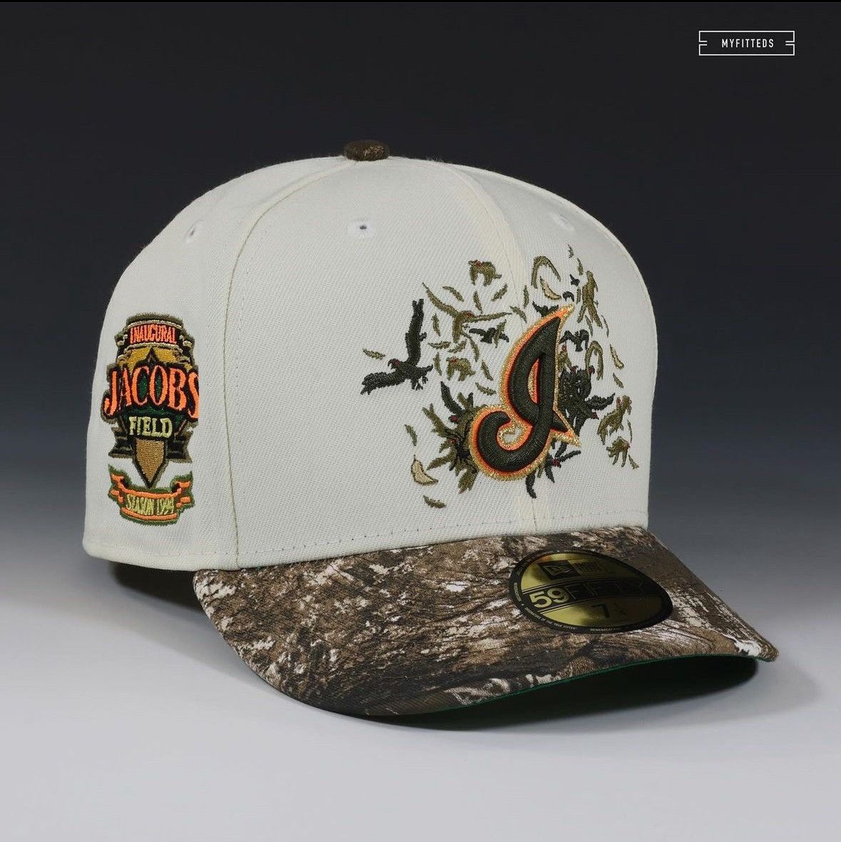 image of Myfitteds x New Era Cleveland Indians Jacobs Field 1994 Inaugural Season in Offwhite, Men's