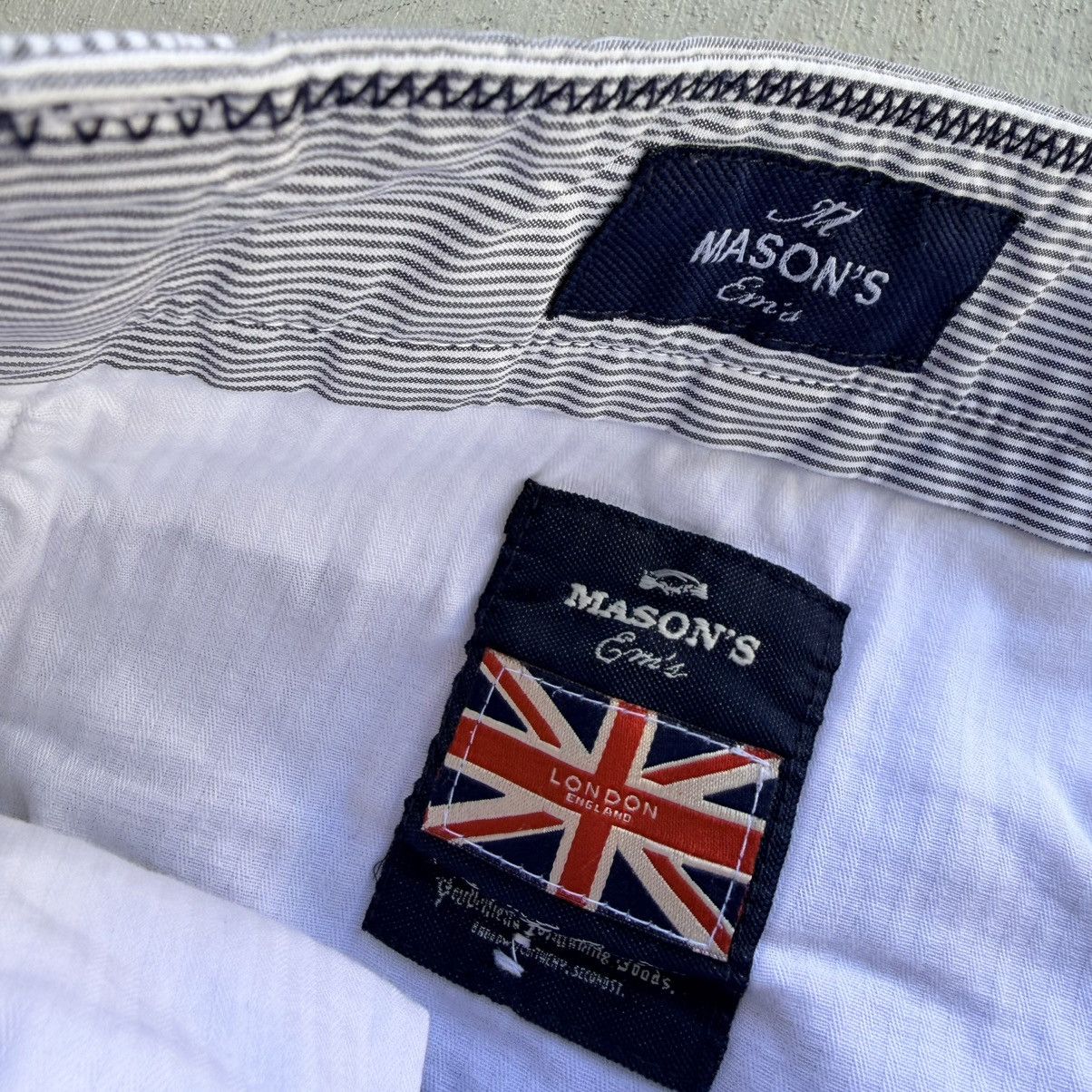 Mason's Em’s Of Masons Shorts Men Size 54 Seersucker Striped Casual Size US 38 / EU 54 - 3 Thumbnail