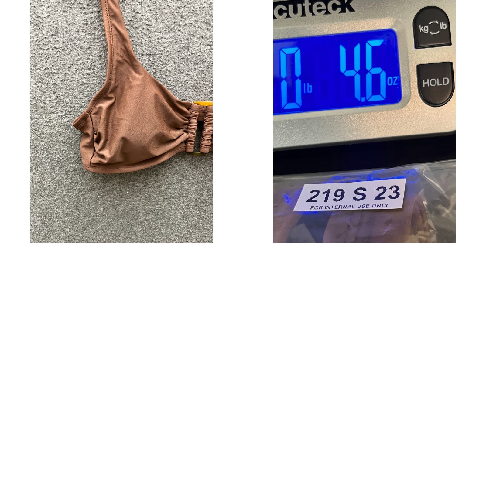 Vintage Kona Sol Bralette Rectangle Bikini Top Mulberry Brown L 12-14 Adult Women Size L / US 10 / IT 46 - 8 Thumbnail