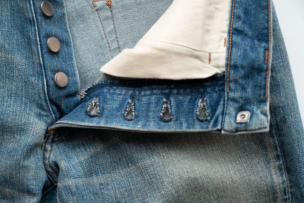 Balmain 2011FW 3D BLUE DENIM Christophe Decarnin Size US 27 - 9 Thumbnail