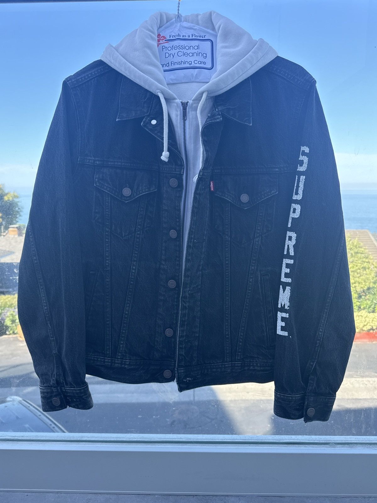 supreme×Levi's Fleece Hood Truckerjacket(Supreme Levi's supreme×Levi's Fleece Hood Truckerjacket(Supreme Levi's