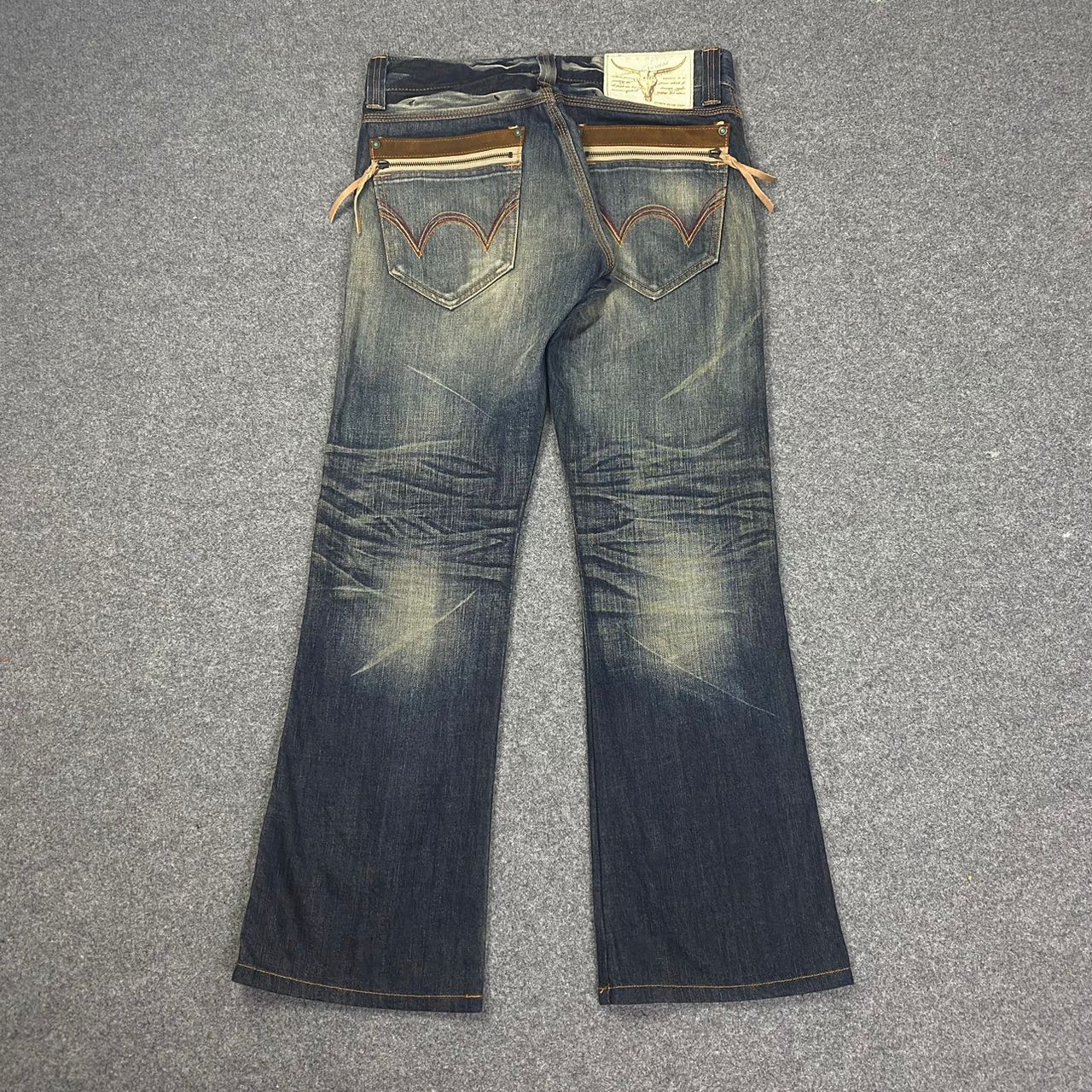 Edwin RARE DEWIN BLUE TRIP FLARE BOOTCUT DENIM JEANS Size US 32 / EU 48 - 2 Thumbnail