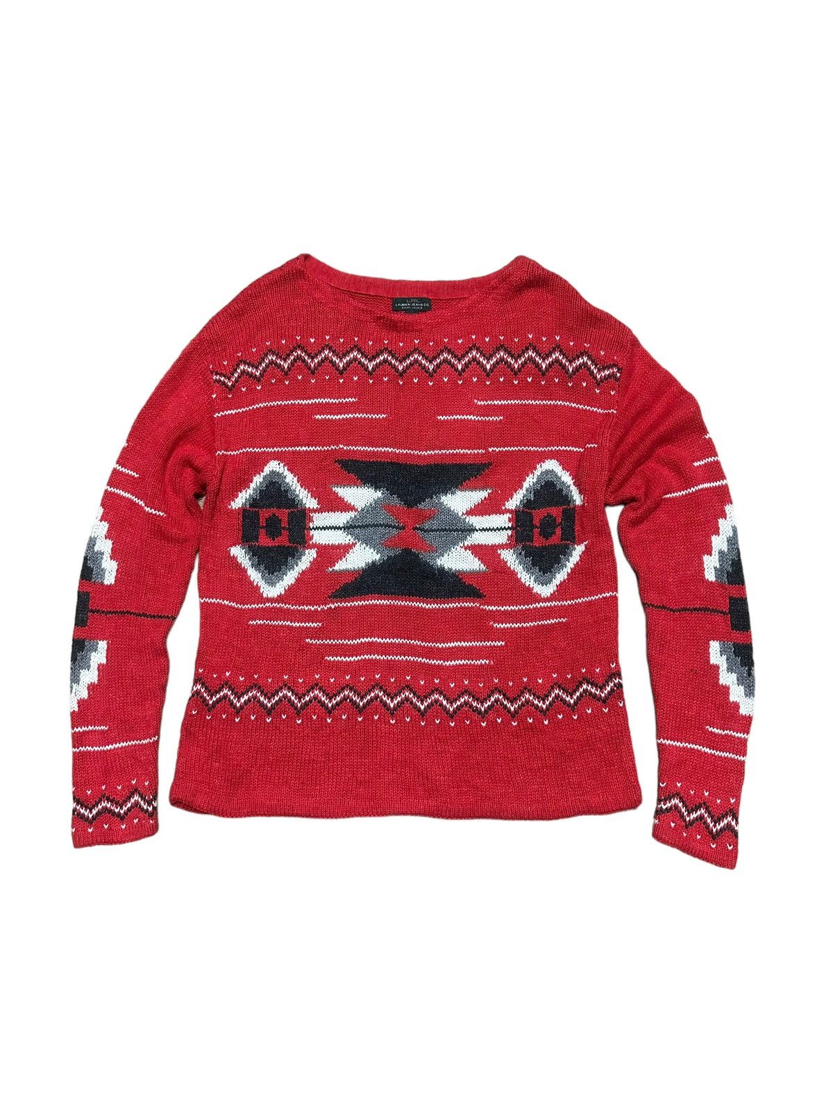 Polo Ralph Lauren × RRL Ralph Lauren Vintage RL Polo Hand Knit Native Southwestern Navajo Sweater Size US L / EU 52-54 / 3 - 2 Thumbnail