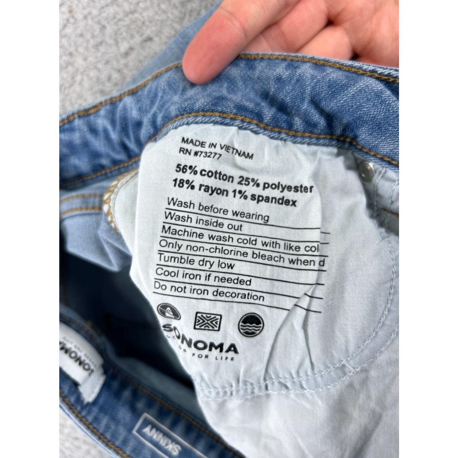 Vintage Sonoma Jeans Womens 4 Blue Denim Bootcut Mid Rise Cotton Blend 26x28 Size 27" / US 4 / IT 40 - 7 Thumbnail