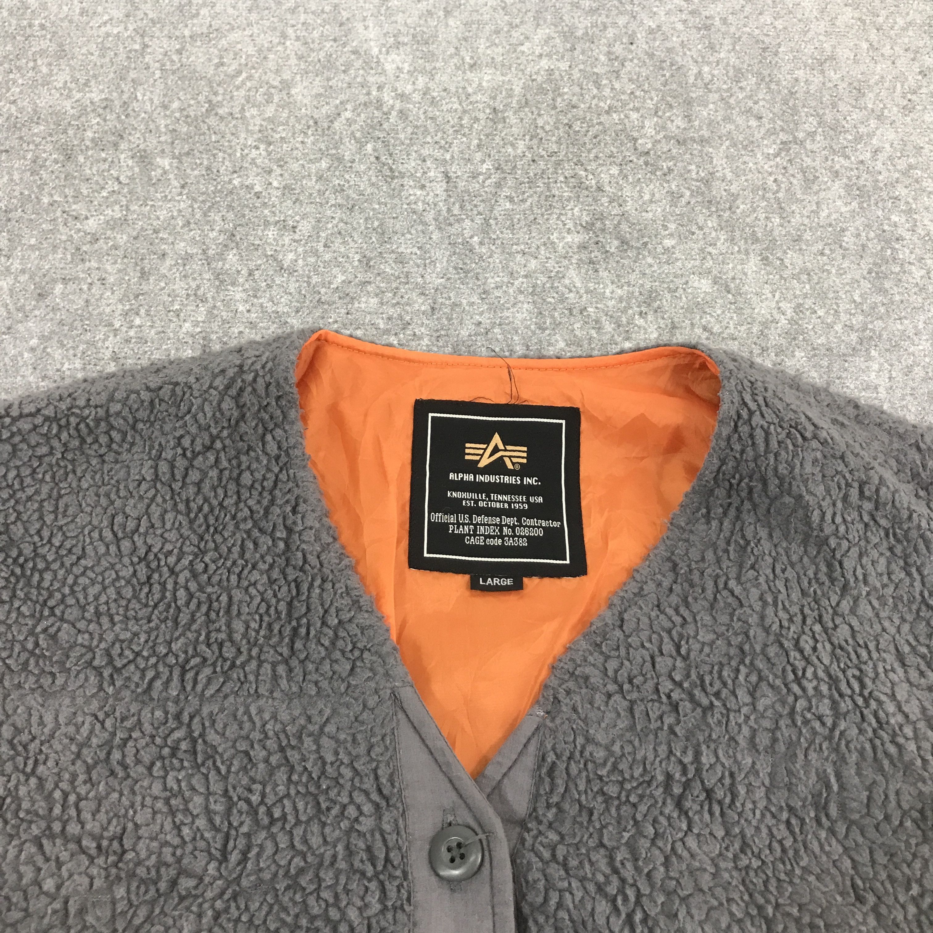 Alpha Industries × Vintage alpha industries Sherpa cardigan button jacket Size US L / EU 52-54 / 3 - 5 Thumbnail