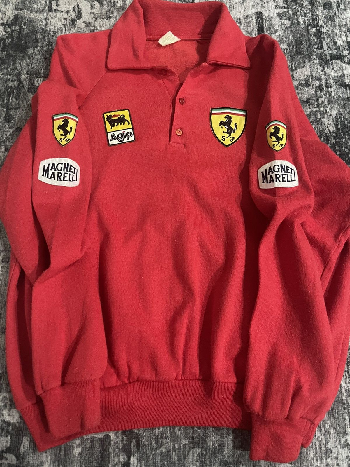 Ferrari Vintage Ferrari Agip Collar Sweatshirt Size US L / EU 52-54 / 3 - 14 Thumbnail