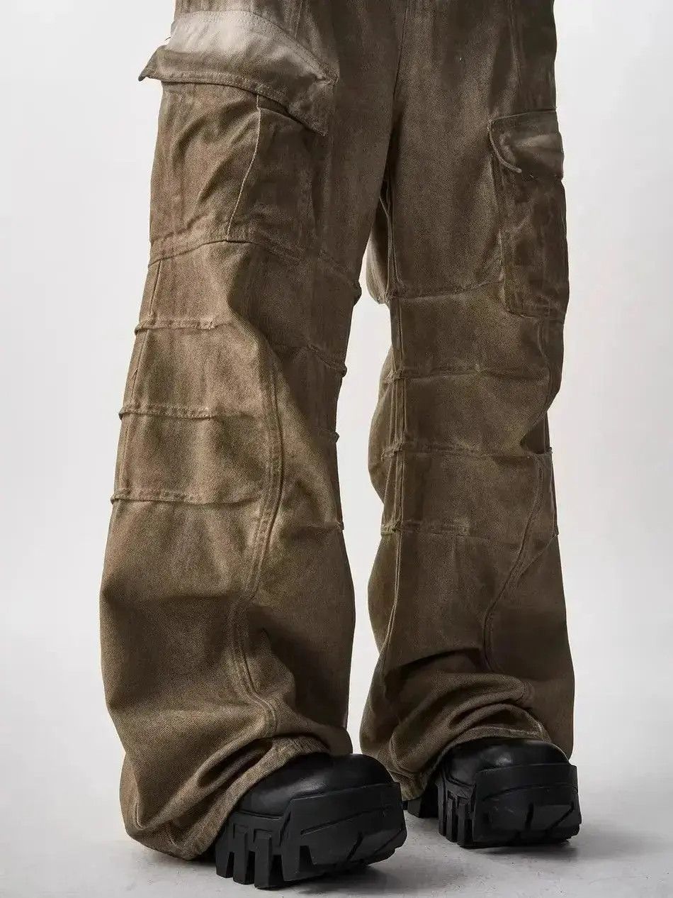 Japanese Brand Retro pleated patchwork jeans Size US 32 / EU 48 - 4 Thumbnail