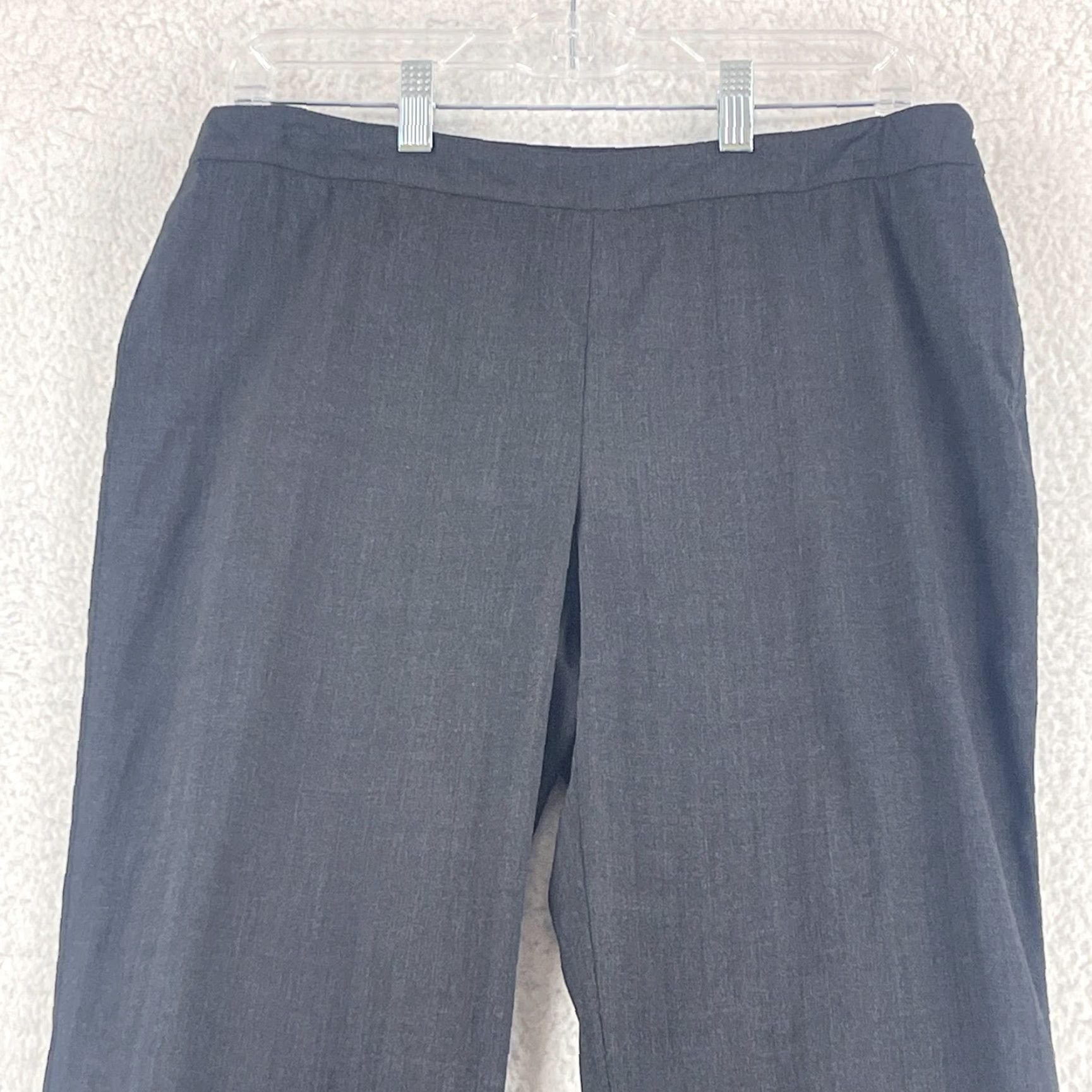 Vintage Lafayette 148 New York Gray Dress Pants Womens Size 6 Flat Front Ankle Straight Leg Wool Size 28" / US 6 / IT 42 - 2 Thumbnail