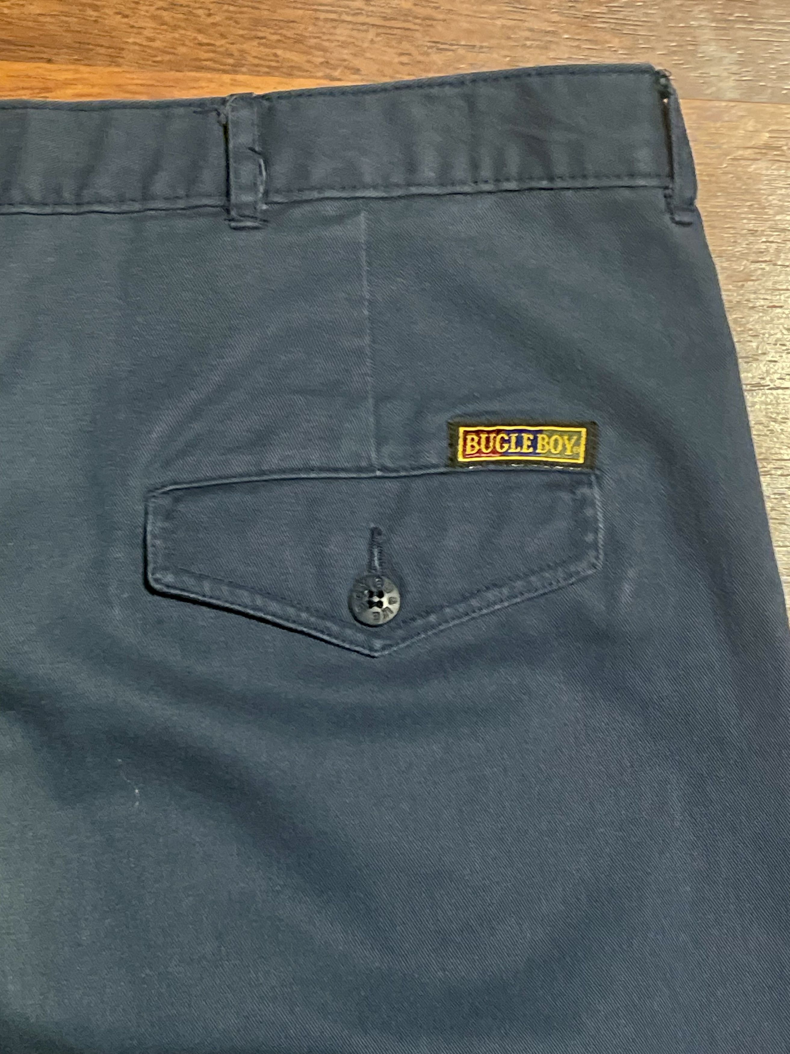 Bugle Boy Vintage Bugle Boy Chino trouser Mens W Navy Pleated Front Size US 40 / EU 56 - 8 Thumbnail