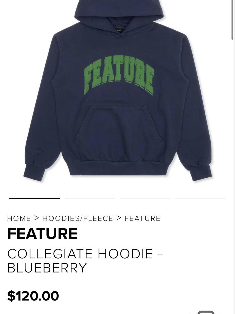 Feature feature navy collegiate hoodie Size US XL / EU 56 / 4 - 4 Thumbnail