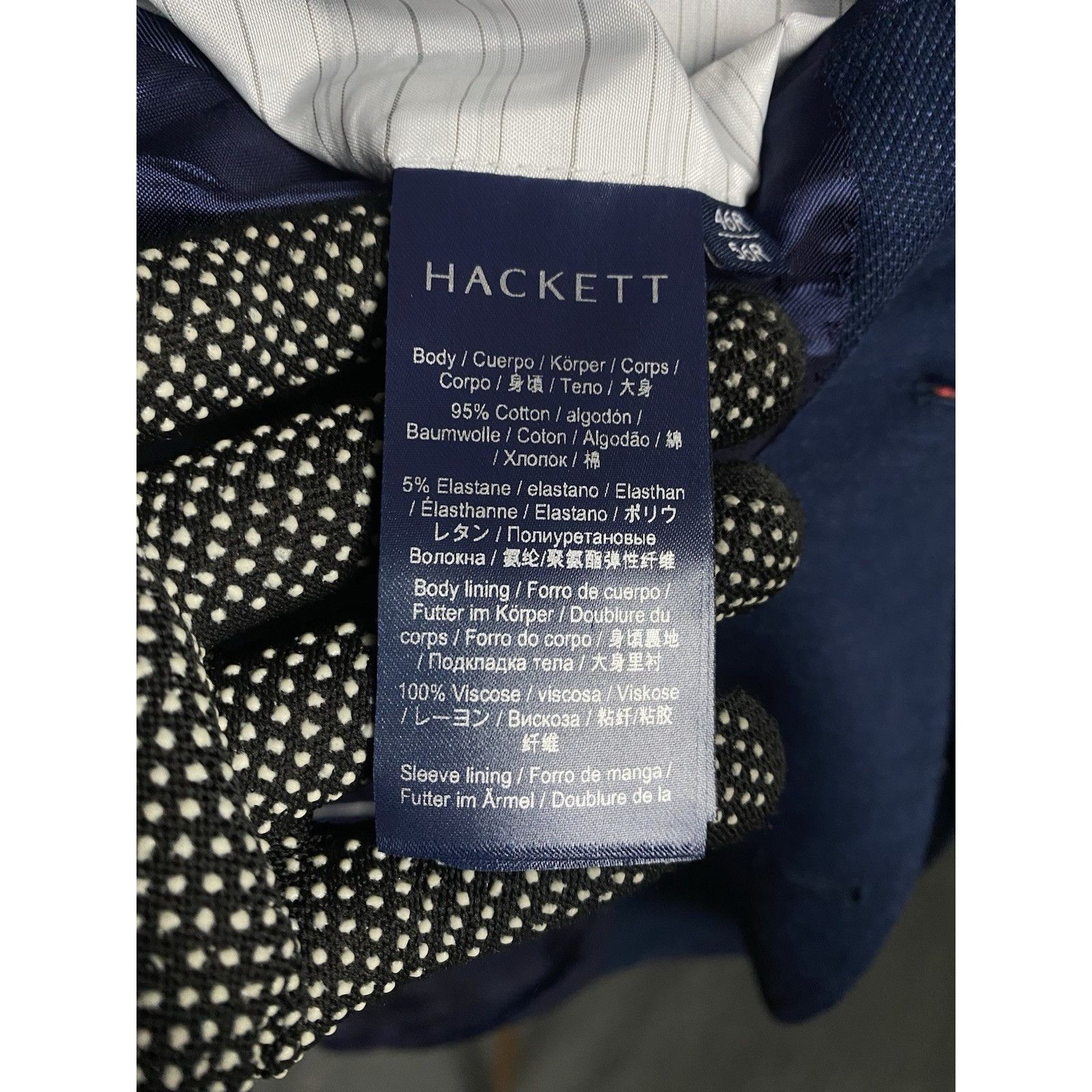 Hackett GREAT NWT Hackett Melange Knit Men's Blue Blazer Jacket Size Size 46R - 13 Thumbnail
