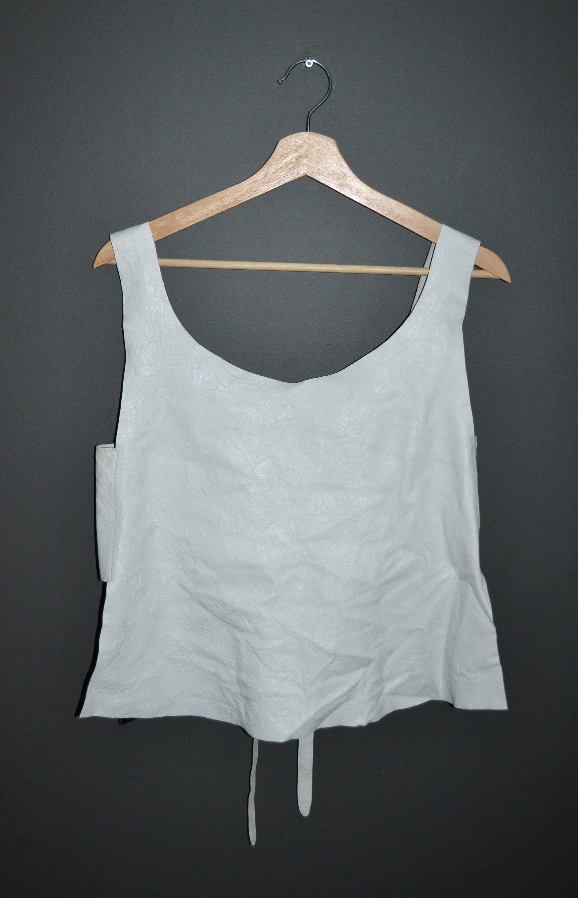 Other Andrea Landa White Leather Top size 4 NWT M Size S / US 4 / IT 40 - 2 Thumbnail