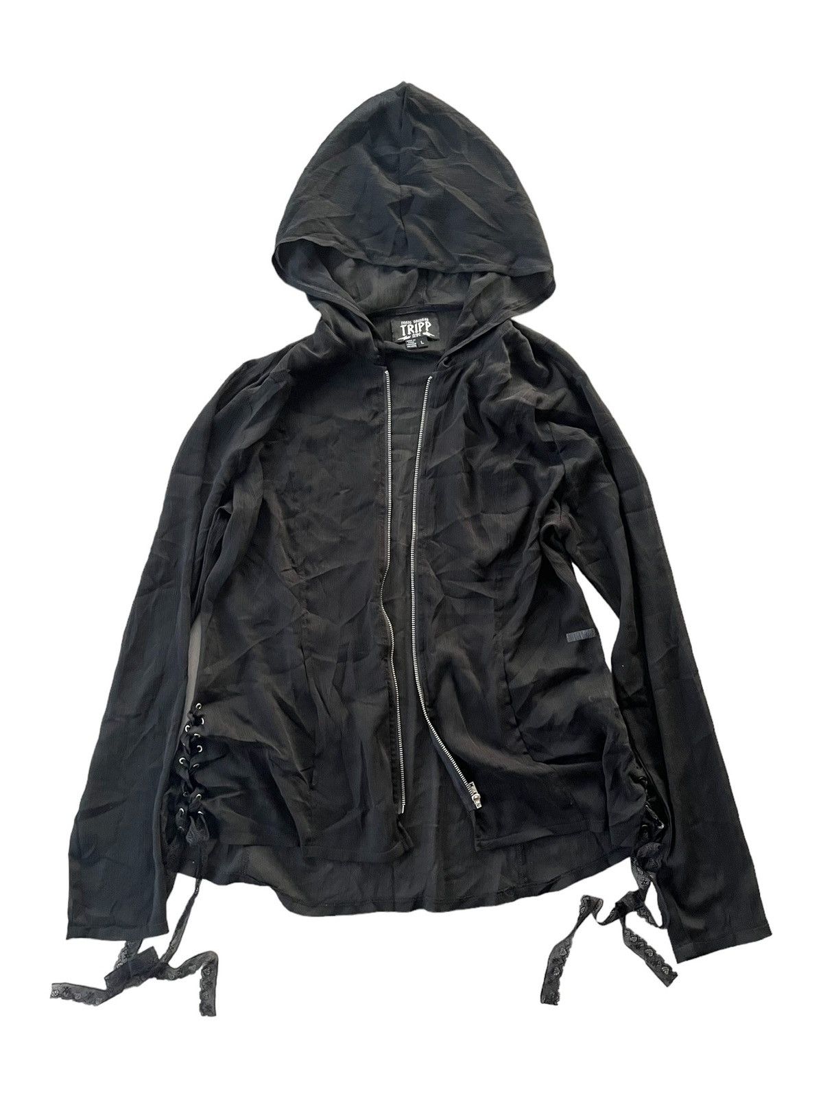 If Six Was Nine Daang Goodman Tripp Nyc Seditionaries Punk Silk Zip Hoodie Size US L / EU 52-54 / 3 - 2 Thumbnail