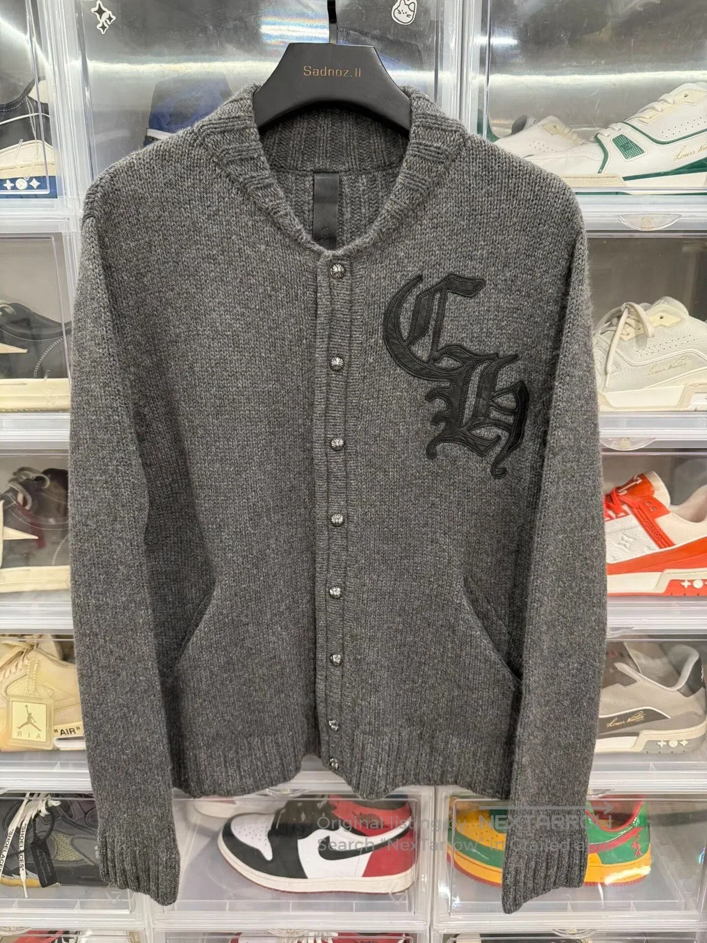 Chrome Hearts Chrome Hearts CH Logo Gray Cashmere Cardigan. Size US L / EU 52-54 / 3 - 1 Thumbnail