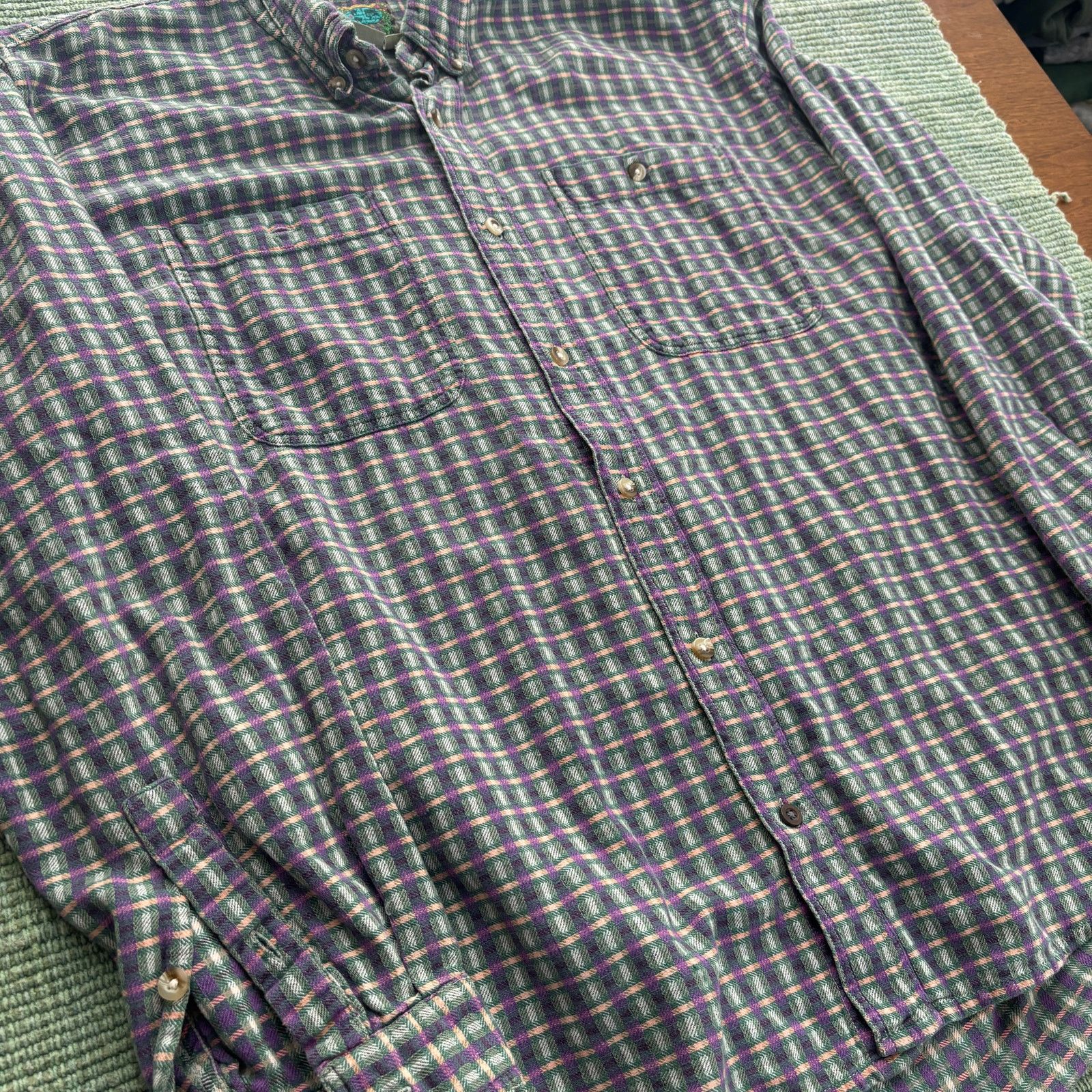 Royal Robbins Vintage 1990s Royal Robbins cotton plaid gray flannel Size US L / EU 52-54 / 3 - 5 Thumbnail