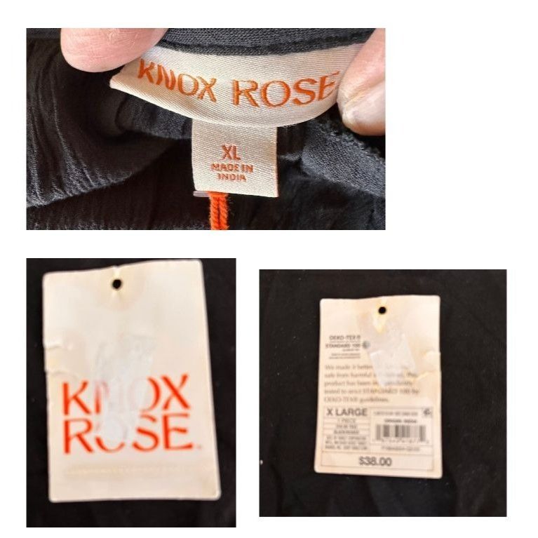 Other Knox Rose Black Dress XL Tiered Layered Long Sleeves Stretch Size XL / US 12-14 / IT 48-50 - 12 Thumbnail
