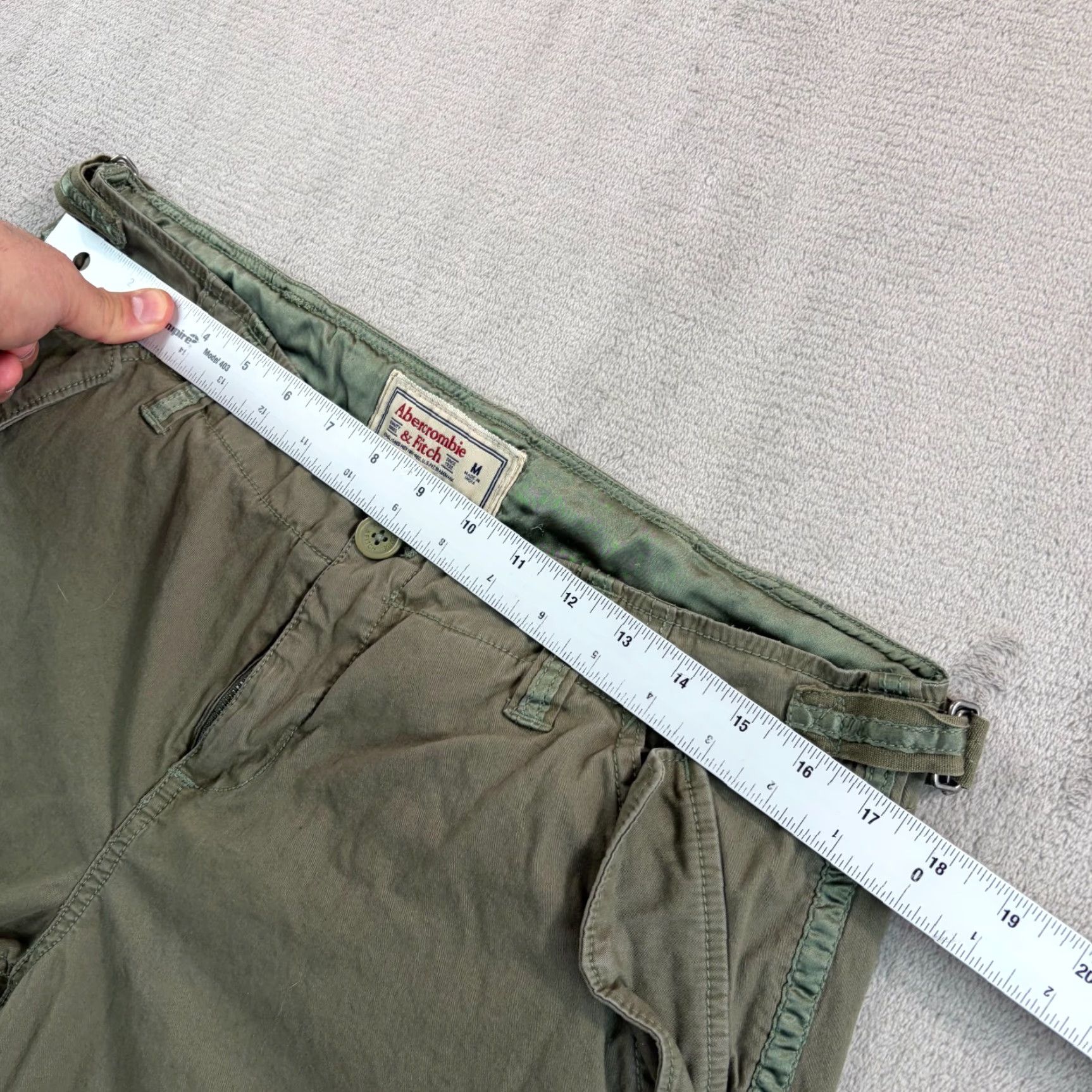 Abercrombie & Fitch VINTAGE Abercrombie & Fitch Baggy Cargo Paratrooper Pants Women M Green 90s Casual Mens Women Girls? Size 32" / US 10 / IT 46 - 4 Thumbnail