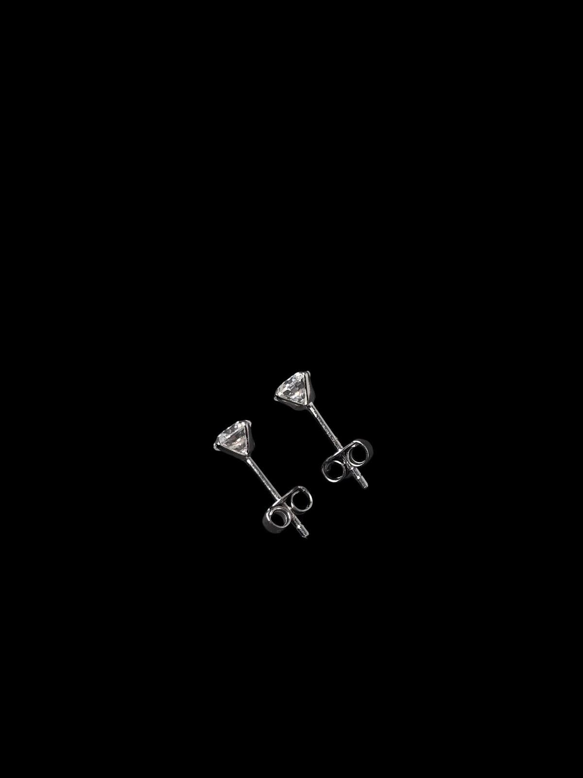 Other 5mm Moissanite Stud Earrings | D Colour VVS1 |Rhodium Plated Size ONE SIZE - 4 Thumbnail