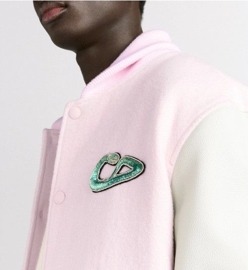 Dior × Kaws o1w1db11025 513L438 Varsity Jacket in Pink/Beige Size US M / EU 48-50 / 2 - 6 Thumbnail