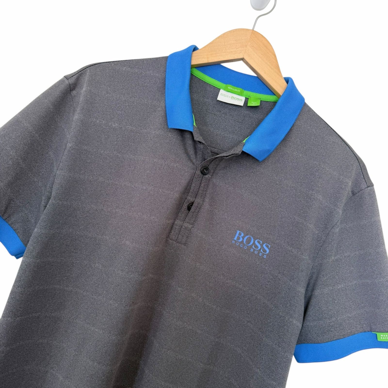 Hugo Boss Martin Kaymer by Hugo Boss Gray Short Sleeve Polo Sz L Size US L / EU 52-54 / 3 - 1 Thumbnail
