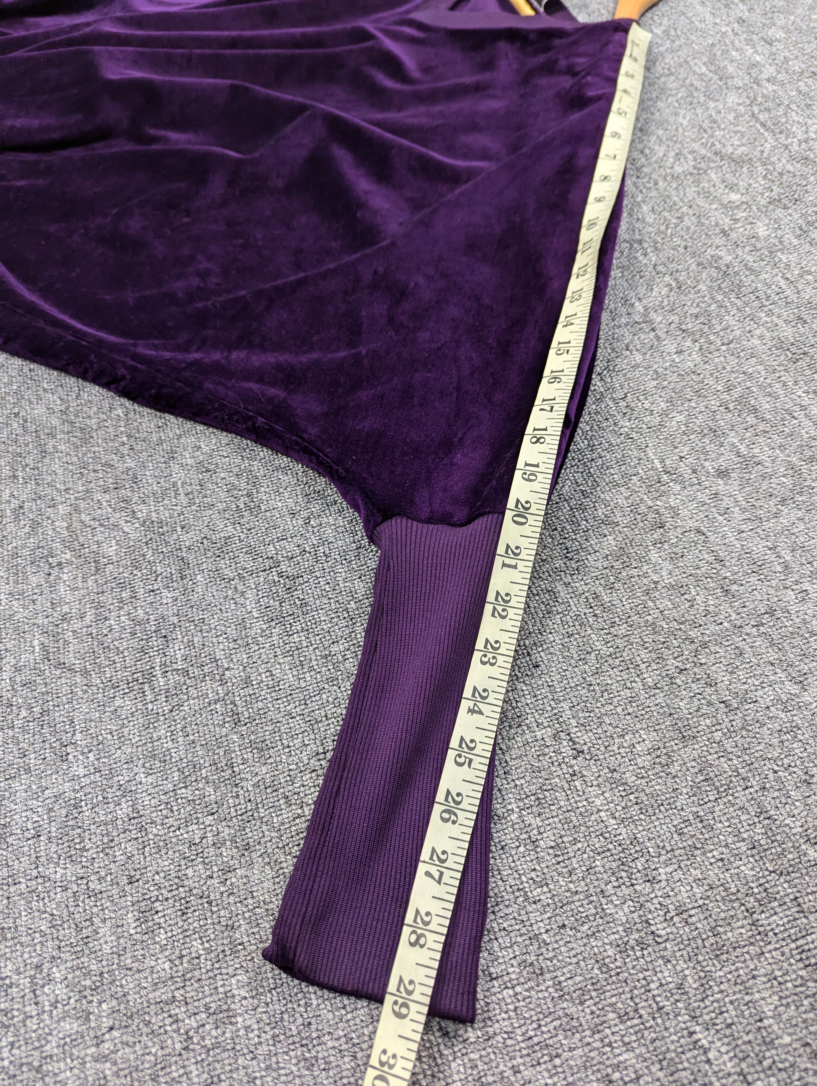 Norma Kamali Vintage Norma Kamali Purple Velvet Batwing Sweater Size M / US 6-8 / IT 42-44 - 14 Thumbnail