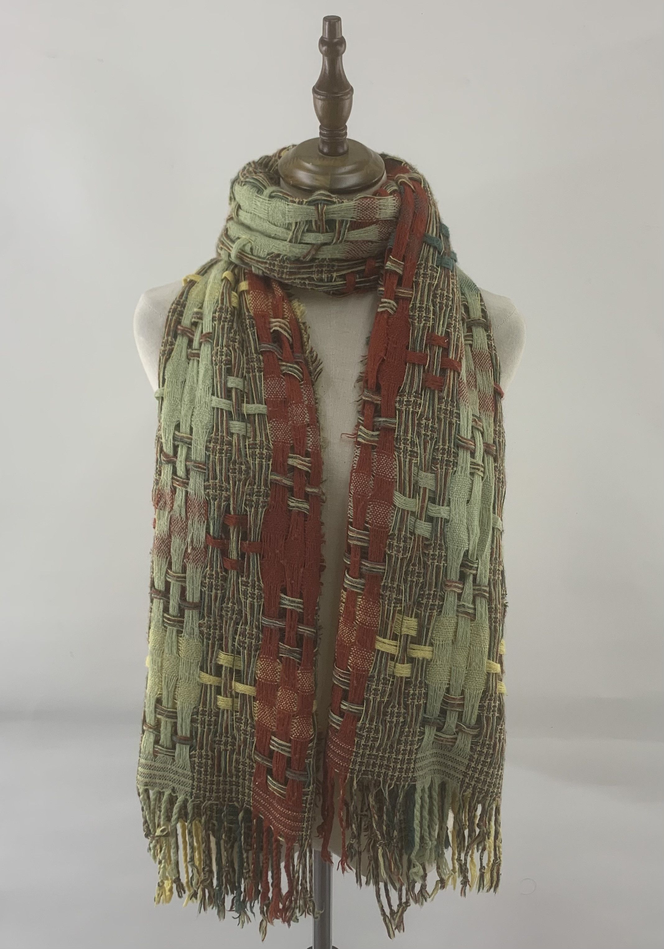 Vintage Vintage Scarf Wool Muffler Neck Wrap BL9284 Size ONE SIZE - 1 Thumbnail
