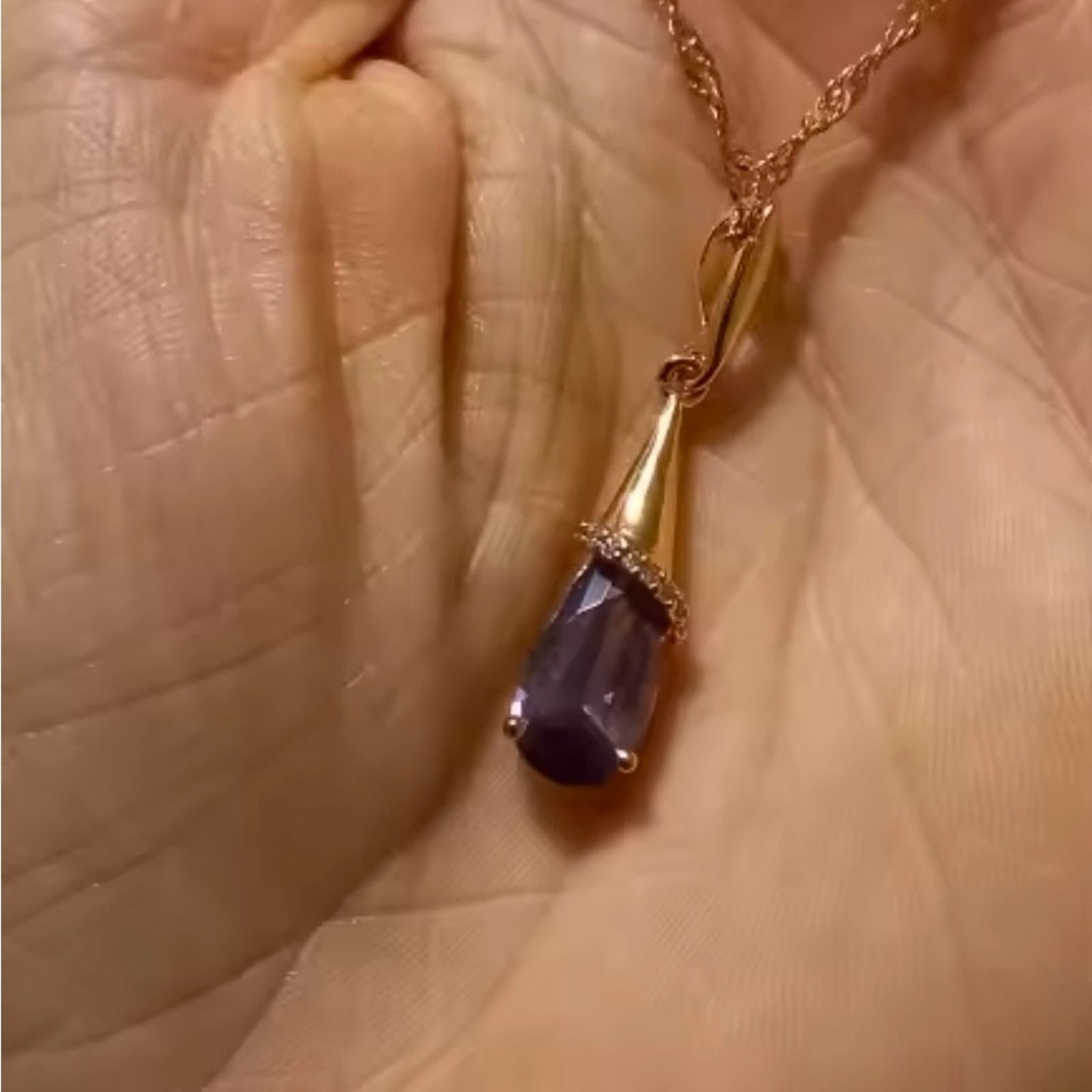 Other 585 Rose Gold Color Pendant Necklace for Women Water Drop Size ONE SIZE - 8 Thumbnail