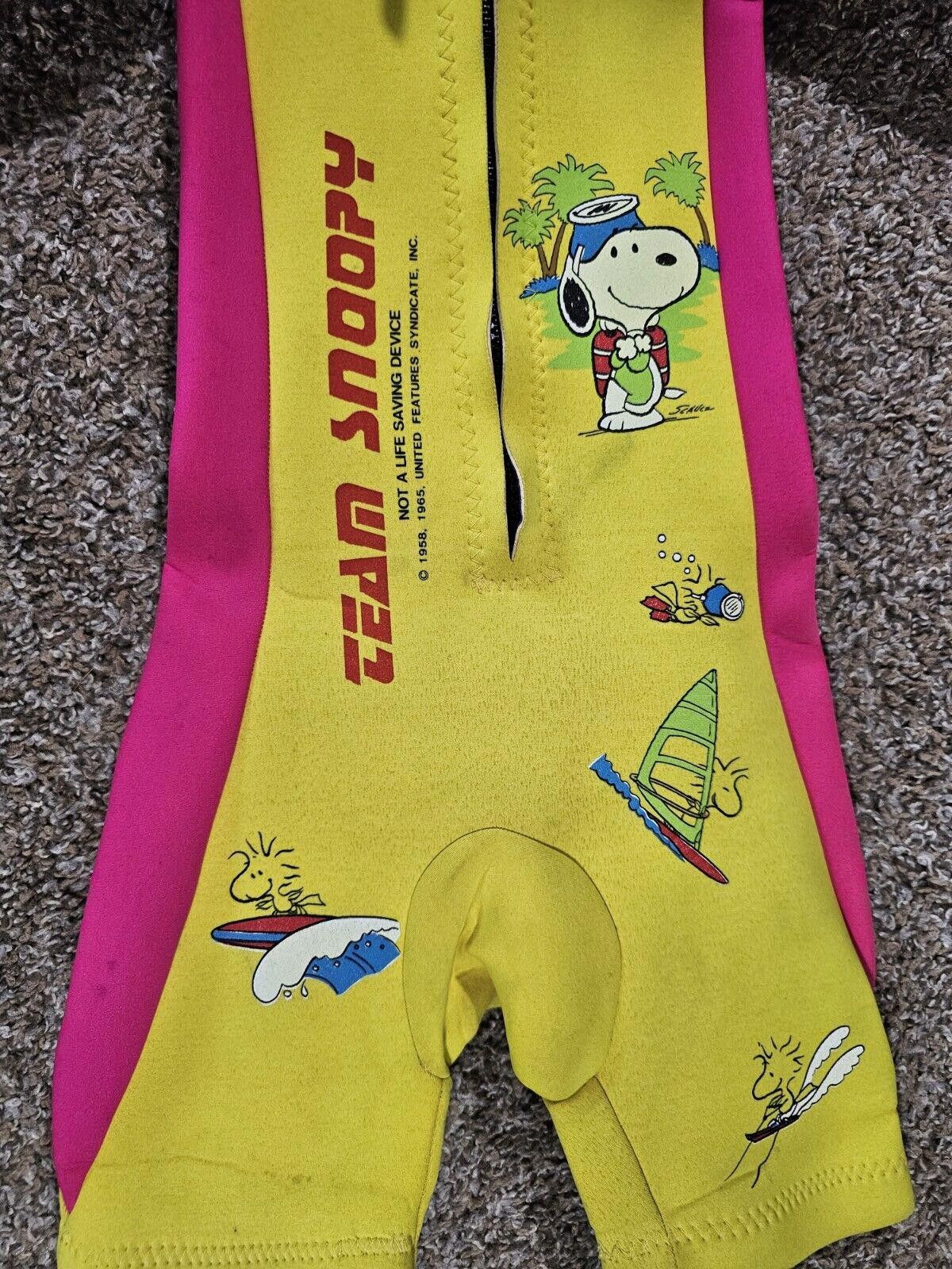 Peanuts Vtg 1965 Peanuts Team Snoopy Kid Children Ocean Wetsuit S Size ONE SIZE - 2 Thumbnail